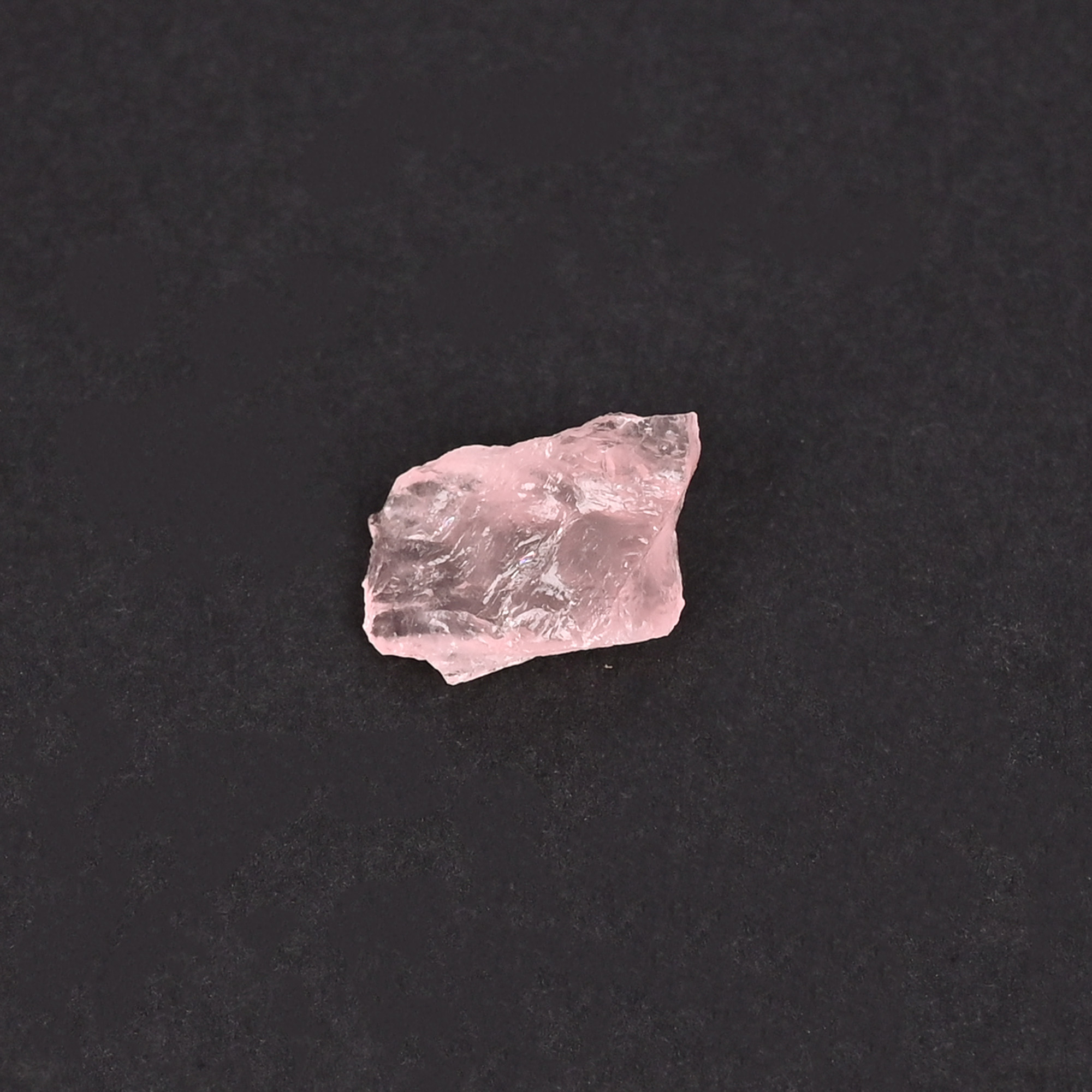 Natural Rose Quartz Loose Gemstone 3 Carat Irregular 13x8 mm Flat-back Faceted for Jewelry Making 1 Pcs