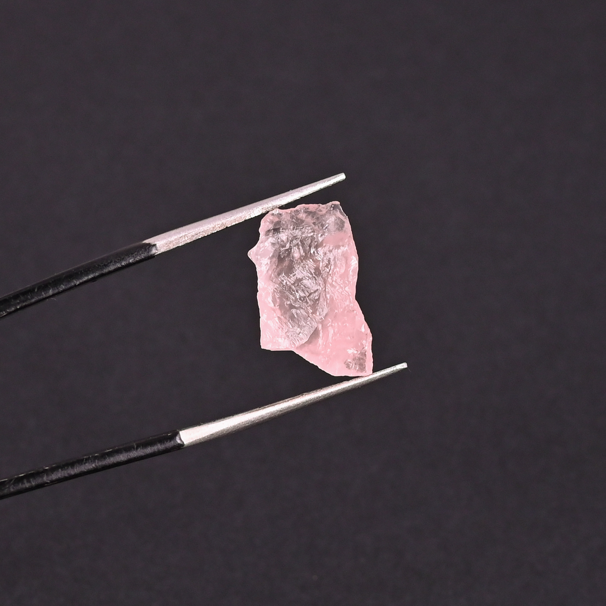 Natural Rose Quartz Loose Gemstone 3 Carat Irregular 13x8 mm Flat-back Faceted for Jewelry Making  1 Pcs