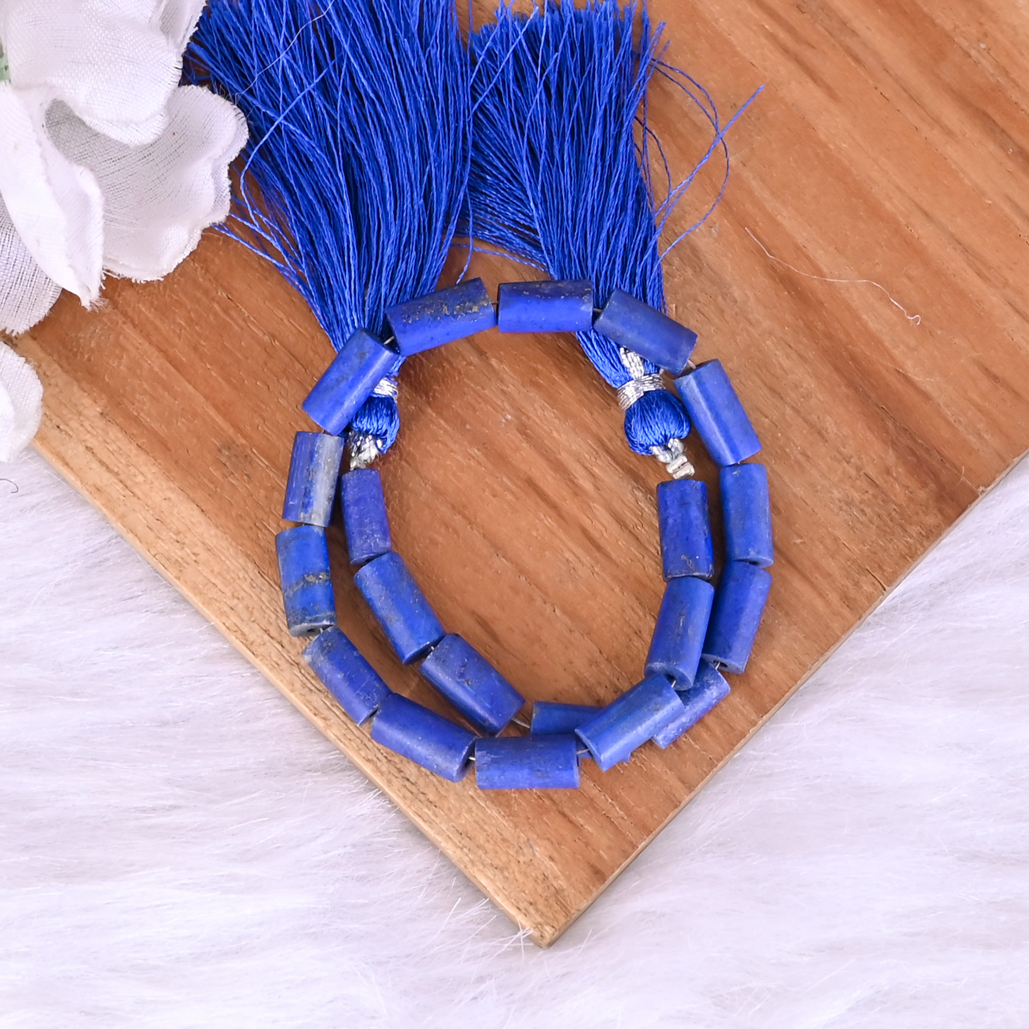 Natural Lapis lazuli Loose Gemstone 137 Gram 11x5 mm Briolette Smooth Beads Strand for Jewelry Making 1 Line Strand