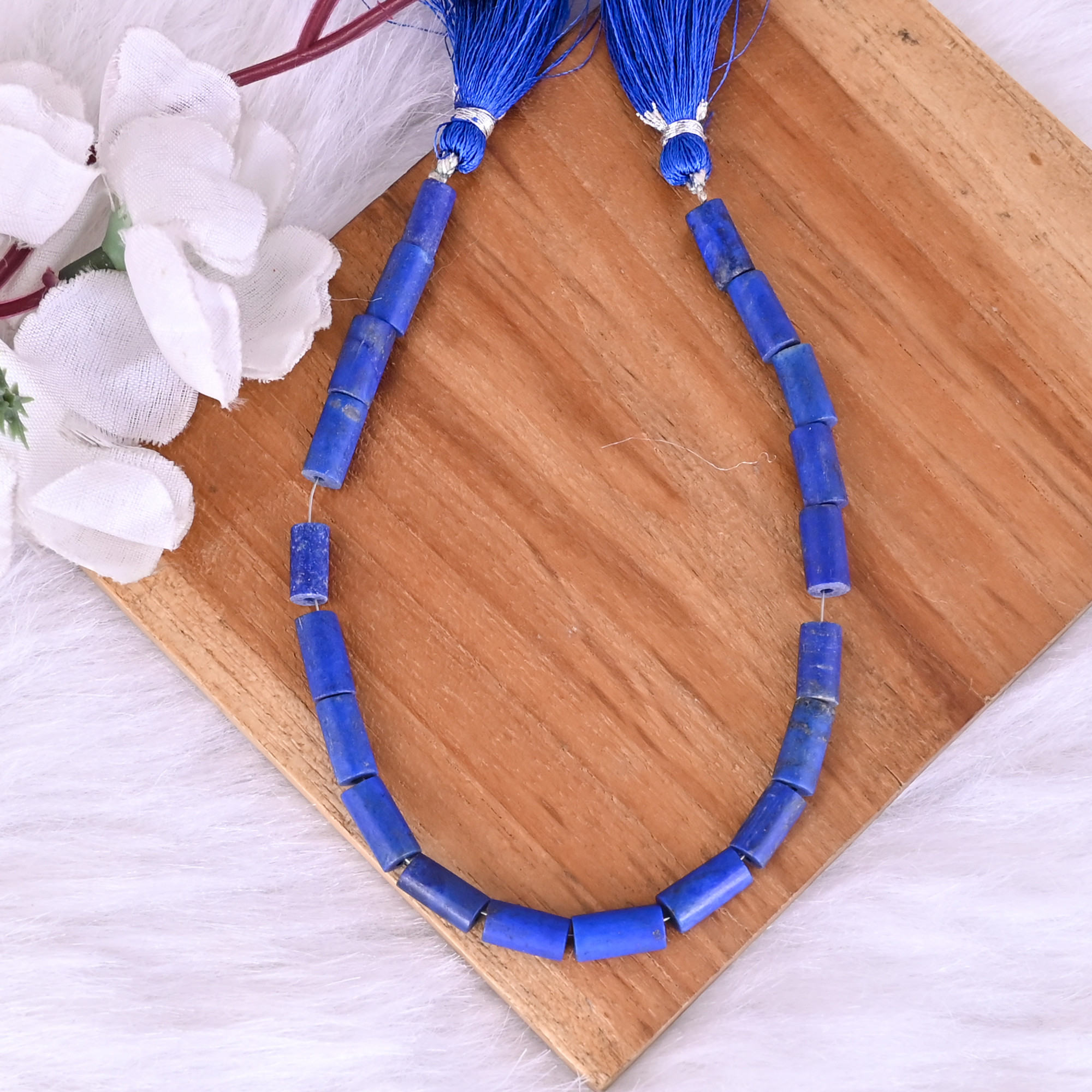Natural Lapis lazuli Loose Gemstone 137 Gram 11x5 mm Briolette Smooth Beads Strand for Jewelry Making 1 Line Strand