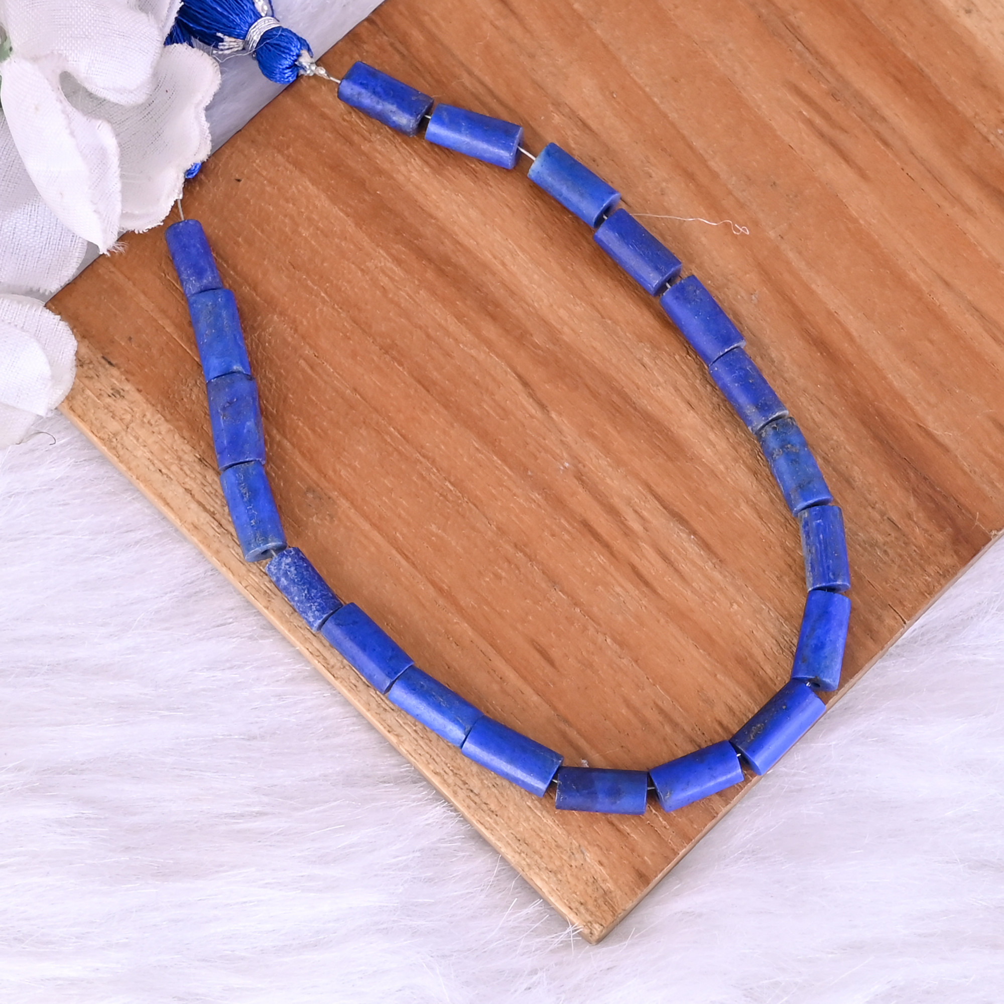 Natural Lapis lazuli Loose Gemstone 137 Gram 11x5 mm Briolette Smooth Beads Strand for Jewelry Making  1 Line Strand