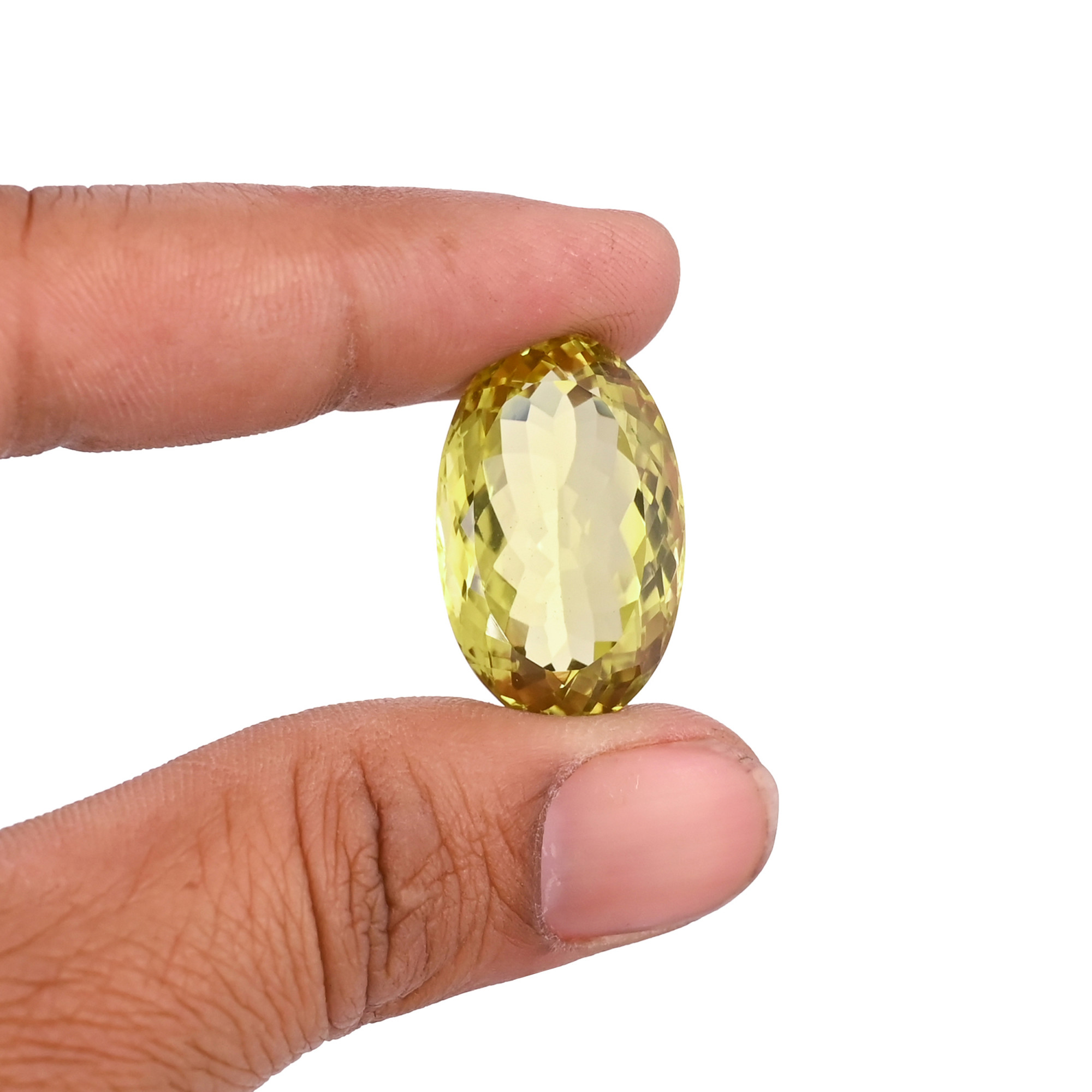 Natural Lemon Quartz 26X15MM Oval Normal cut 29Cts 1 Piece Gemstone For Making Jewelry