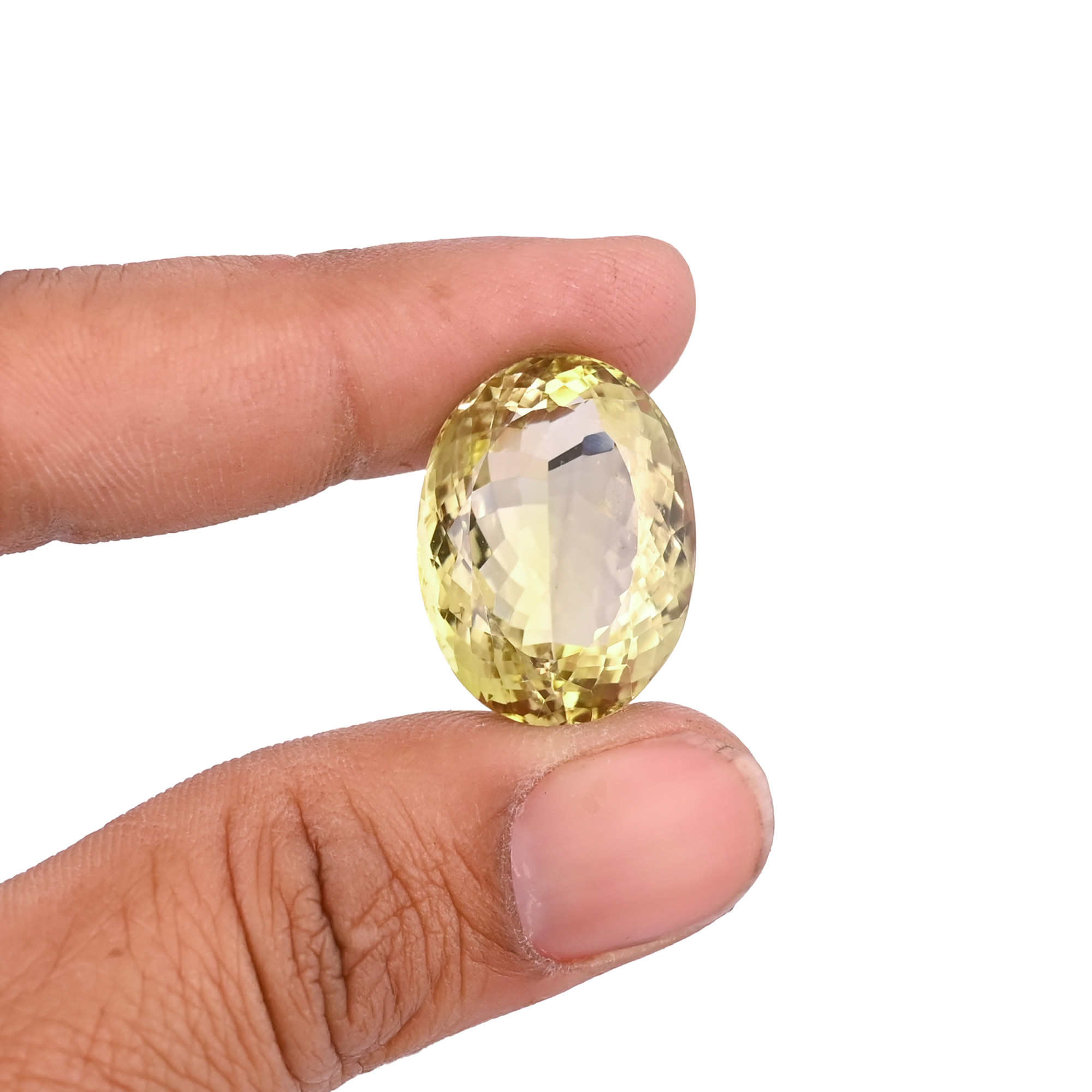 Natural Lemon Quartz 23X17MM Oval Normal Cut 3430Cts 1 Piece Gemstone For Making Jewelry