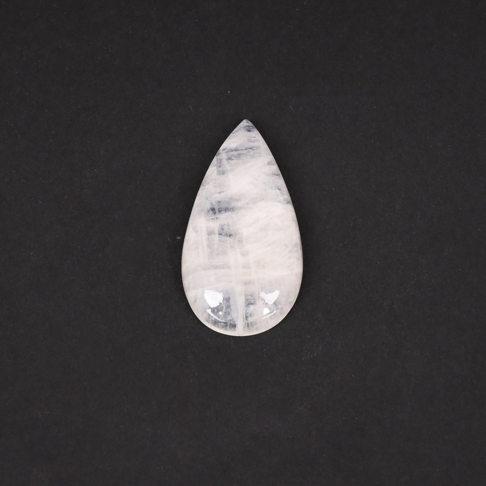 Image of High Quality Natural Rainbow Moonstone Pear Shaped Cabochon Loose Gemstone for Custom Jewelry