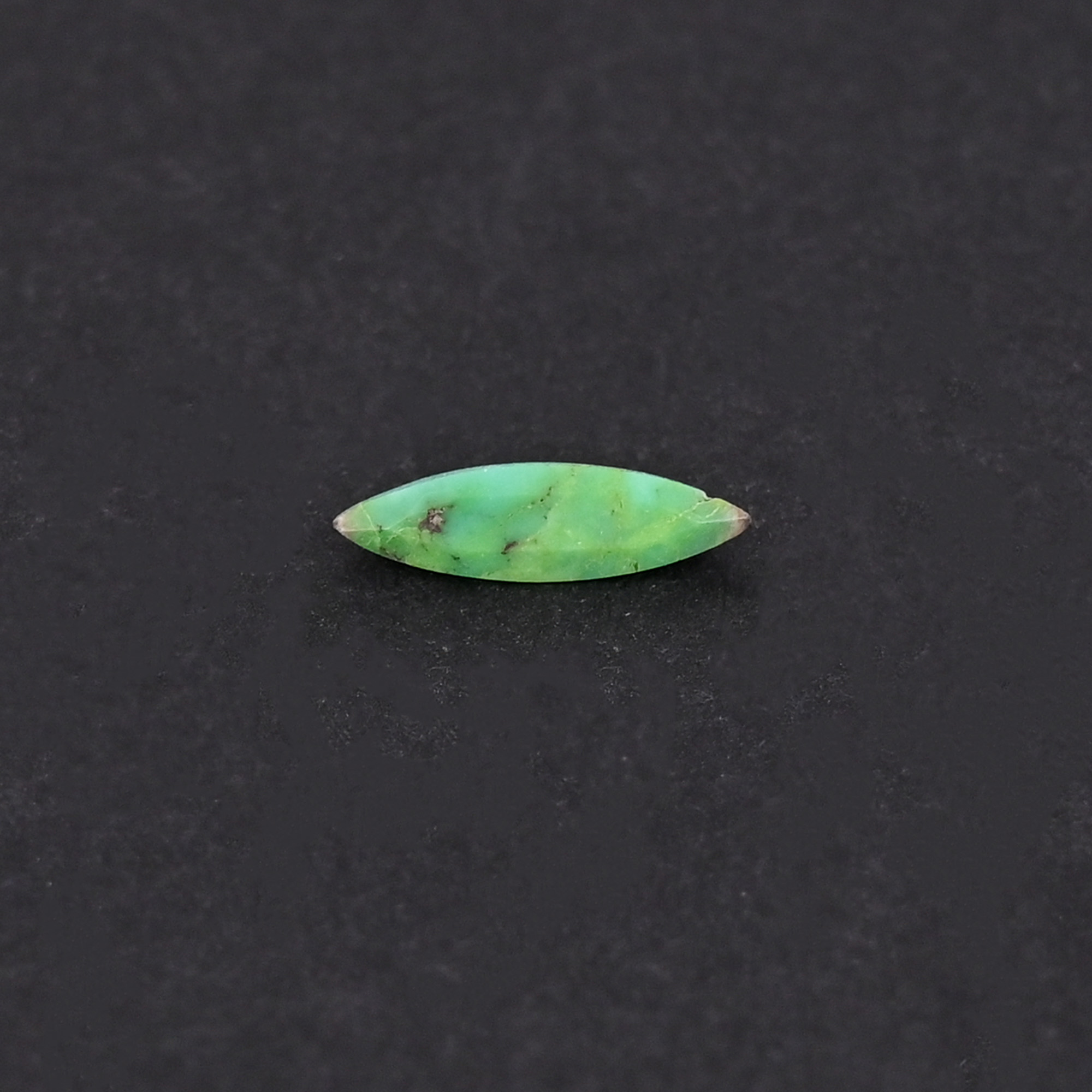 Natural Green Mohave Turquoise Loose Gemstone 03 Carat Marquise 10x3 mm Flat-back Cabochon for Jewelry Making 1 Pcs