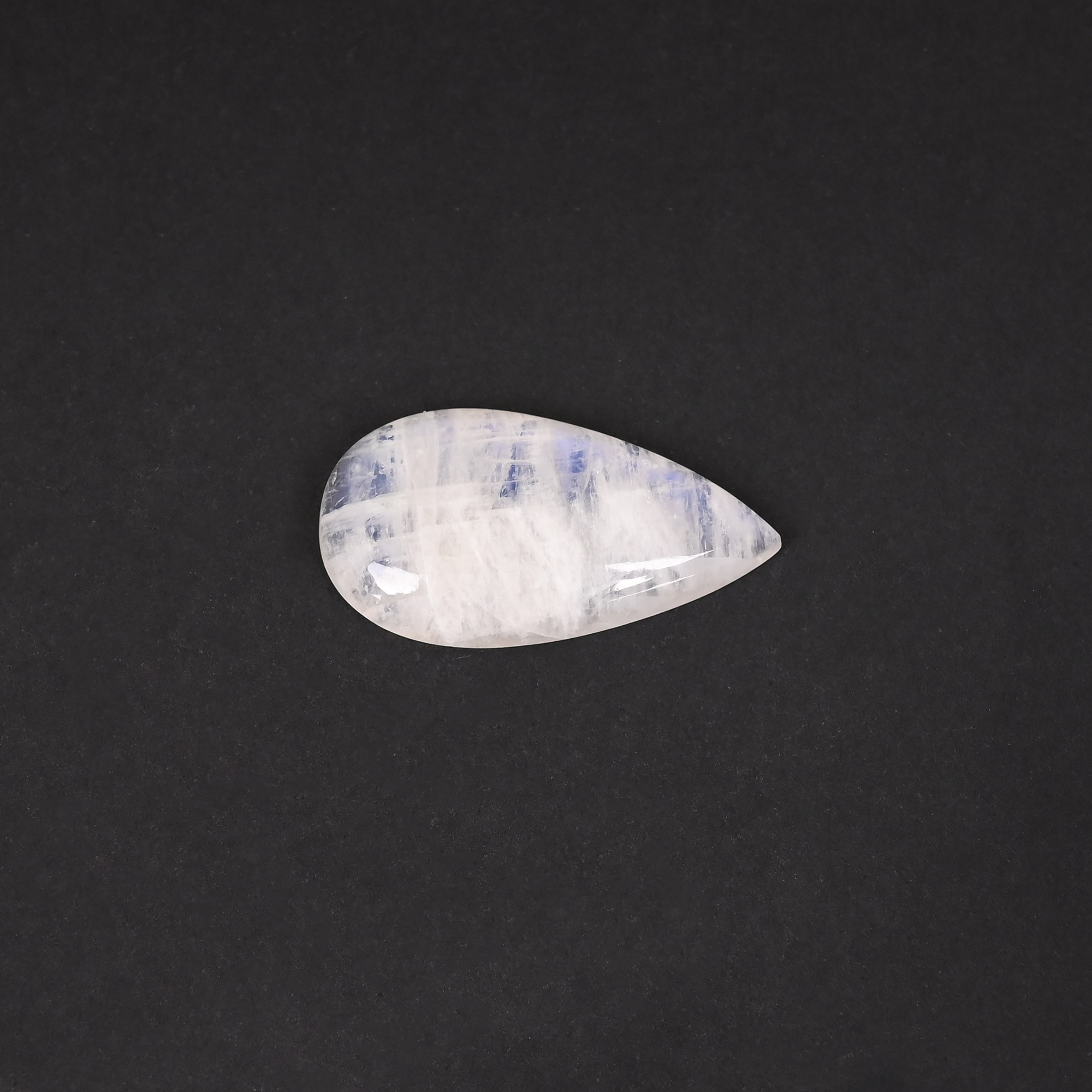 High Quality Natural Rainbow Moonstone Pear Shaped Cabochon Loose Gemstone for Custom Jewelry