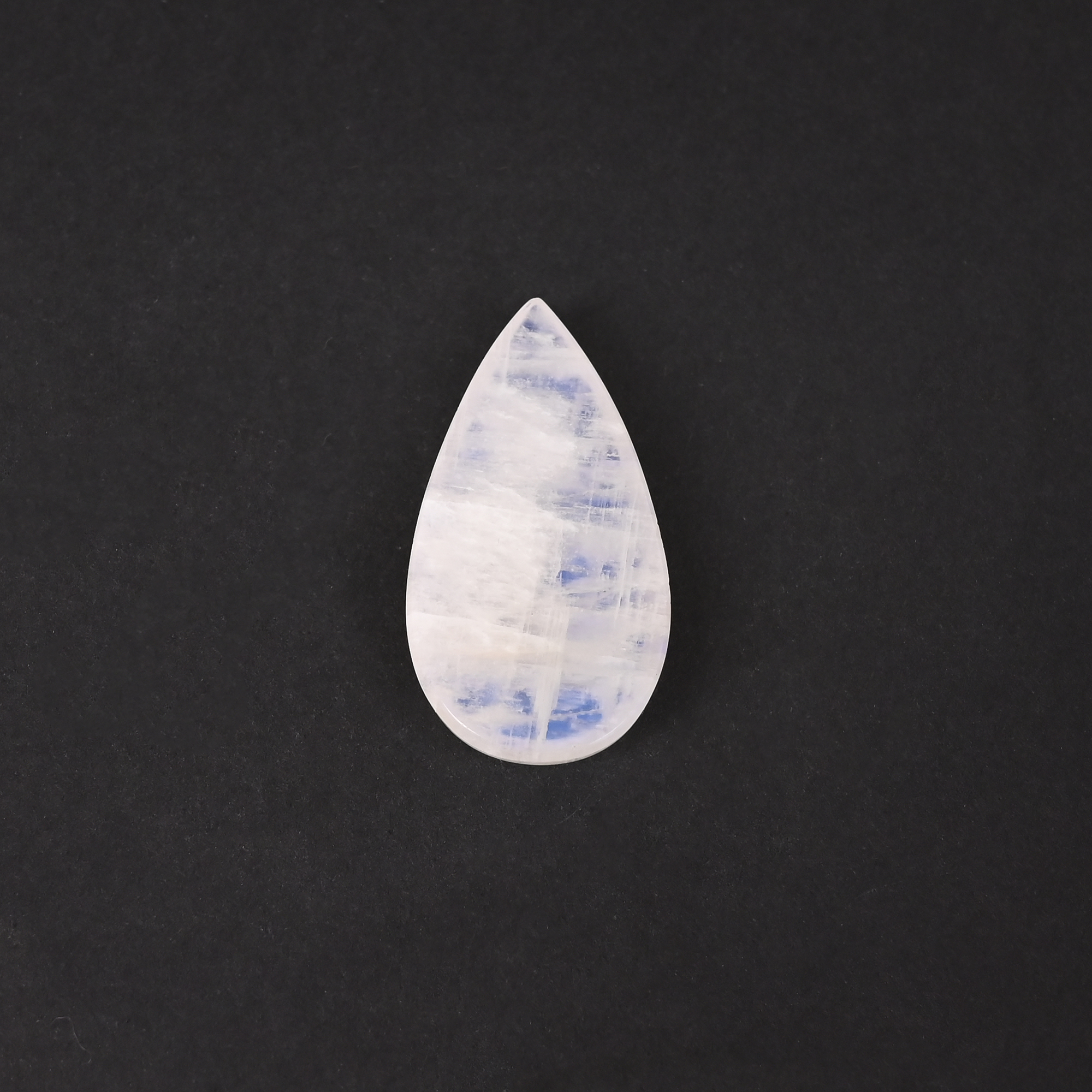 High Quality Natural Rainbow Moonstone Pear Shaped Cabochon Loose Gemstone for Custom Jewelry