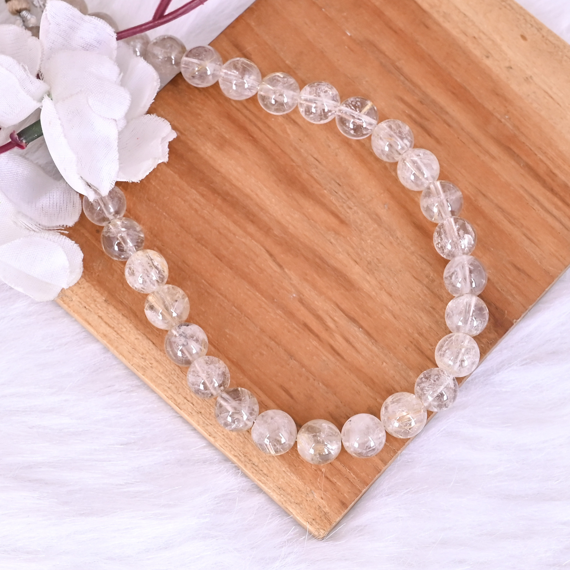 Natural Golden Rutile Loose Gemstone 48 Gram 10x10 mm Round Briolette Faceted Beads Strand for Jewelry Making  1 Line Strand