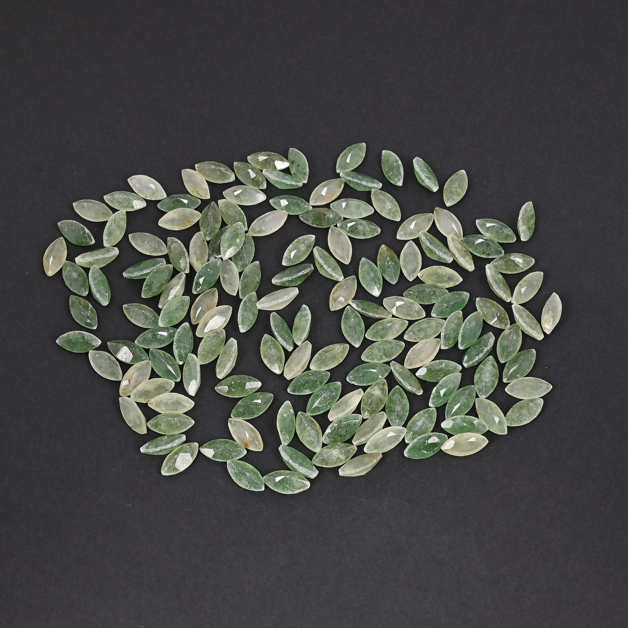 Natural Green Aventurine Loose Gemstone 1 Carat Marquise 10x5 mm Flat-back Cabochon for Jewelry Making  1 Pcs