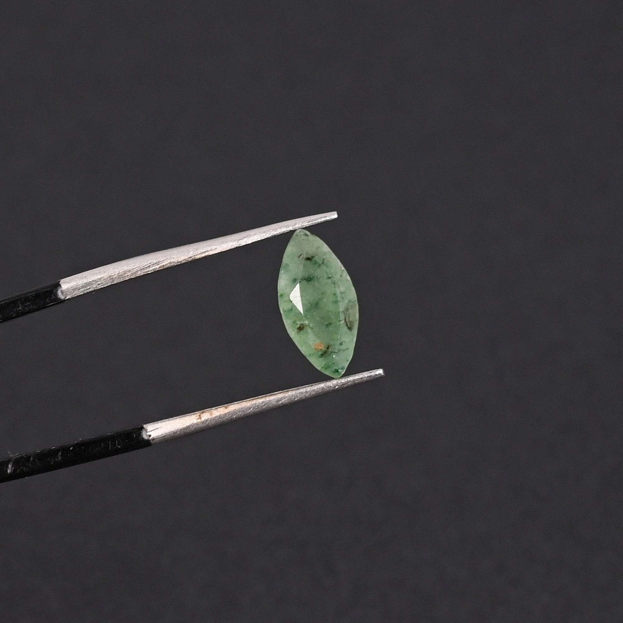 Natural Green Aventurine Loose Gemstone 1 Carat Marquise 10x5 mm Flat-back Cabochon for Jewelry Making  1 Pcs