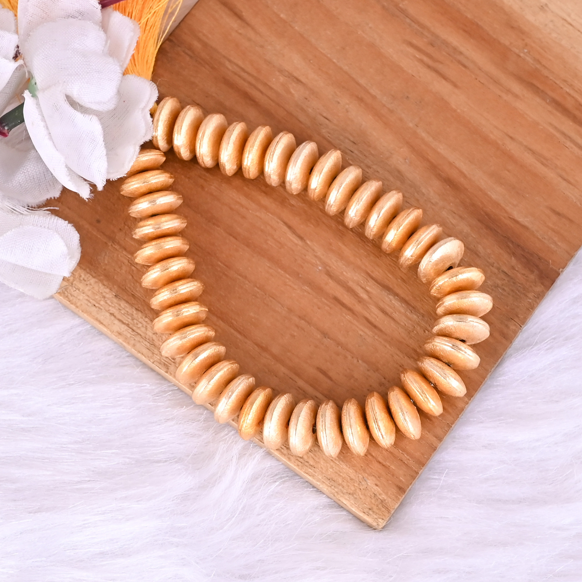 Natural Brass Beads Loose Beads 526 Gram 12x5 mm Round Briolette Smooth Beads Strand for Jewelry Making 1 Line Strand