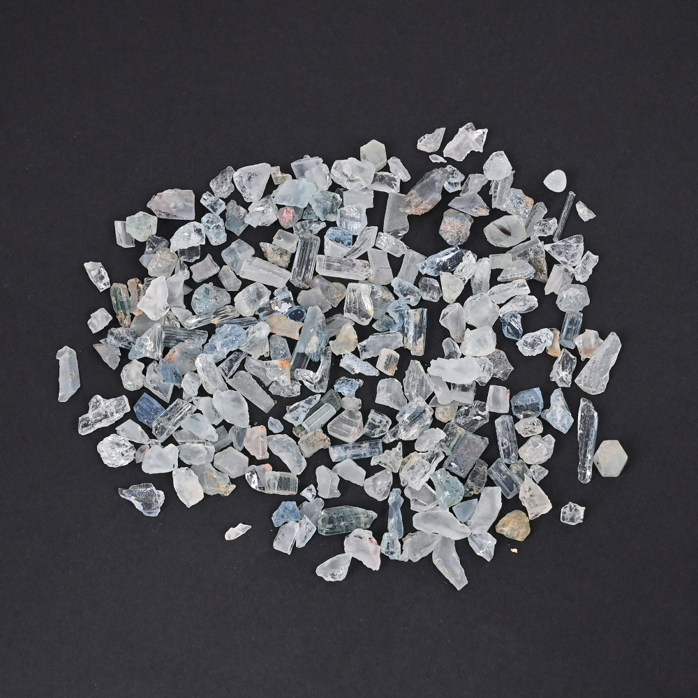 Image of Natural Aquamarine Loose Gemstone 127.9 Carat Mix Size mm Flat-back Raw Stone for Jewelry Making | 1 Lot