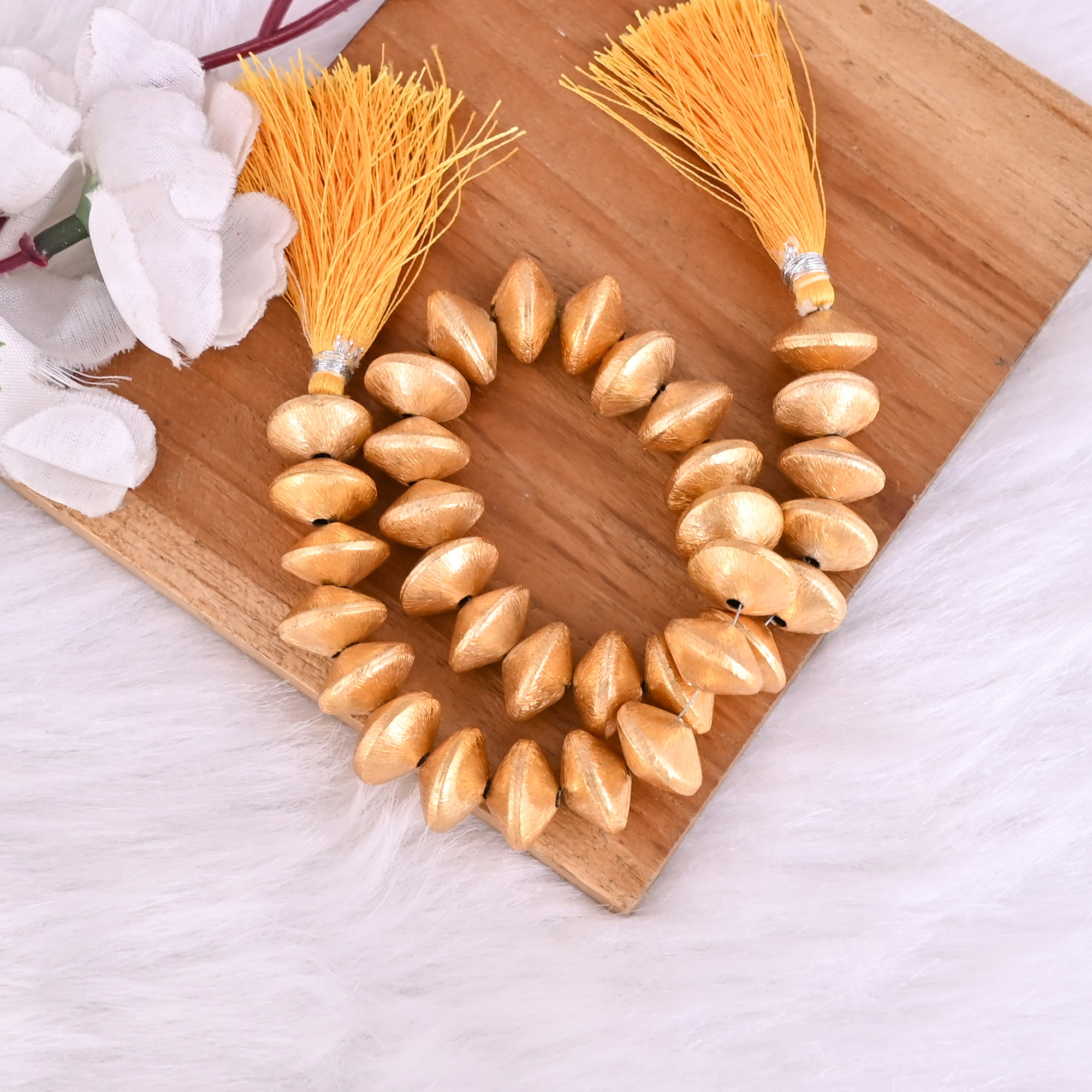 Natural Brass Beads Loose Beads 647 Gram 14x9 mm Round Briolette Smooth Beads Strand for Jewelry Making  1 Line Strand