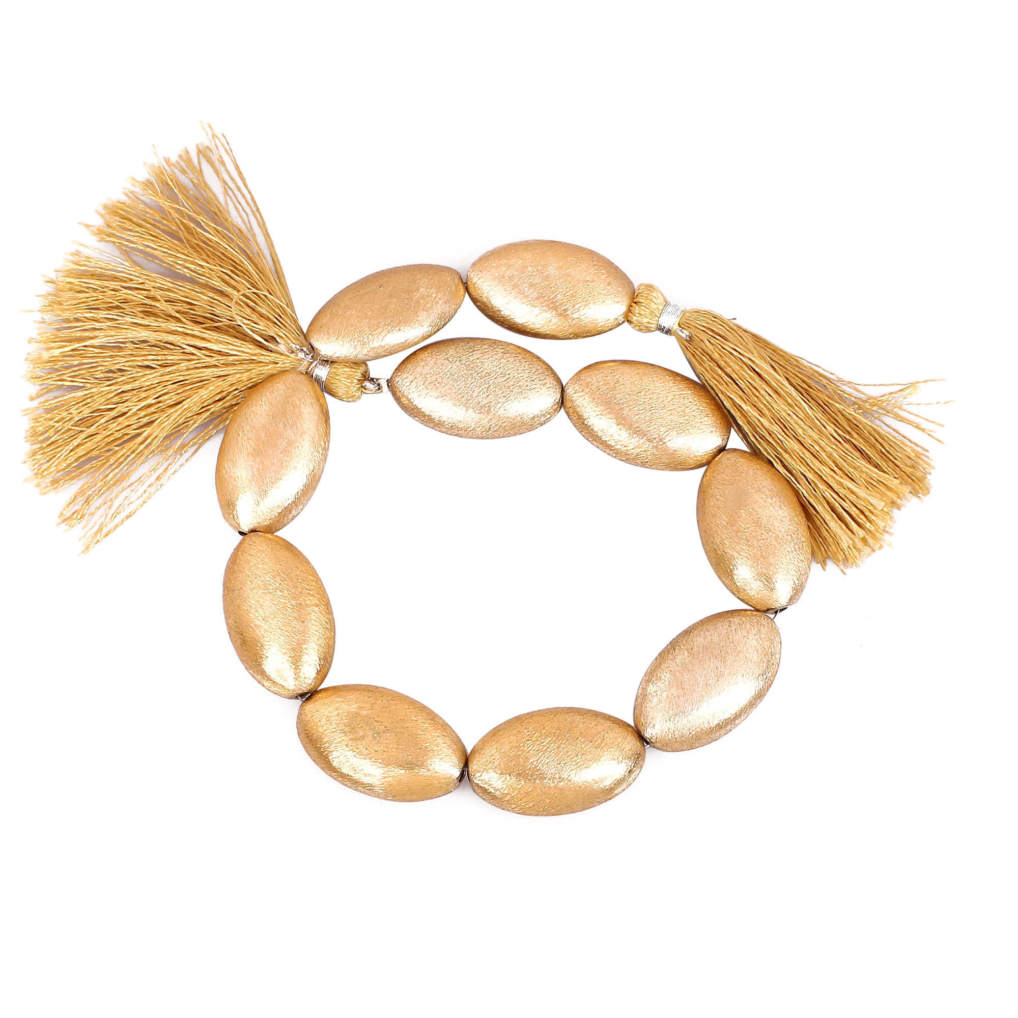 Natural Brass Beads Loose Beads 397 Gram 25x15 mm Oval Briolette Smooth Beads Strand for Jewelry Making  1 Line Strand