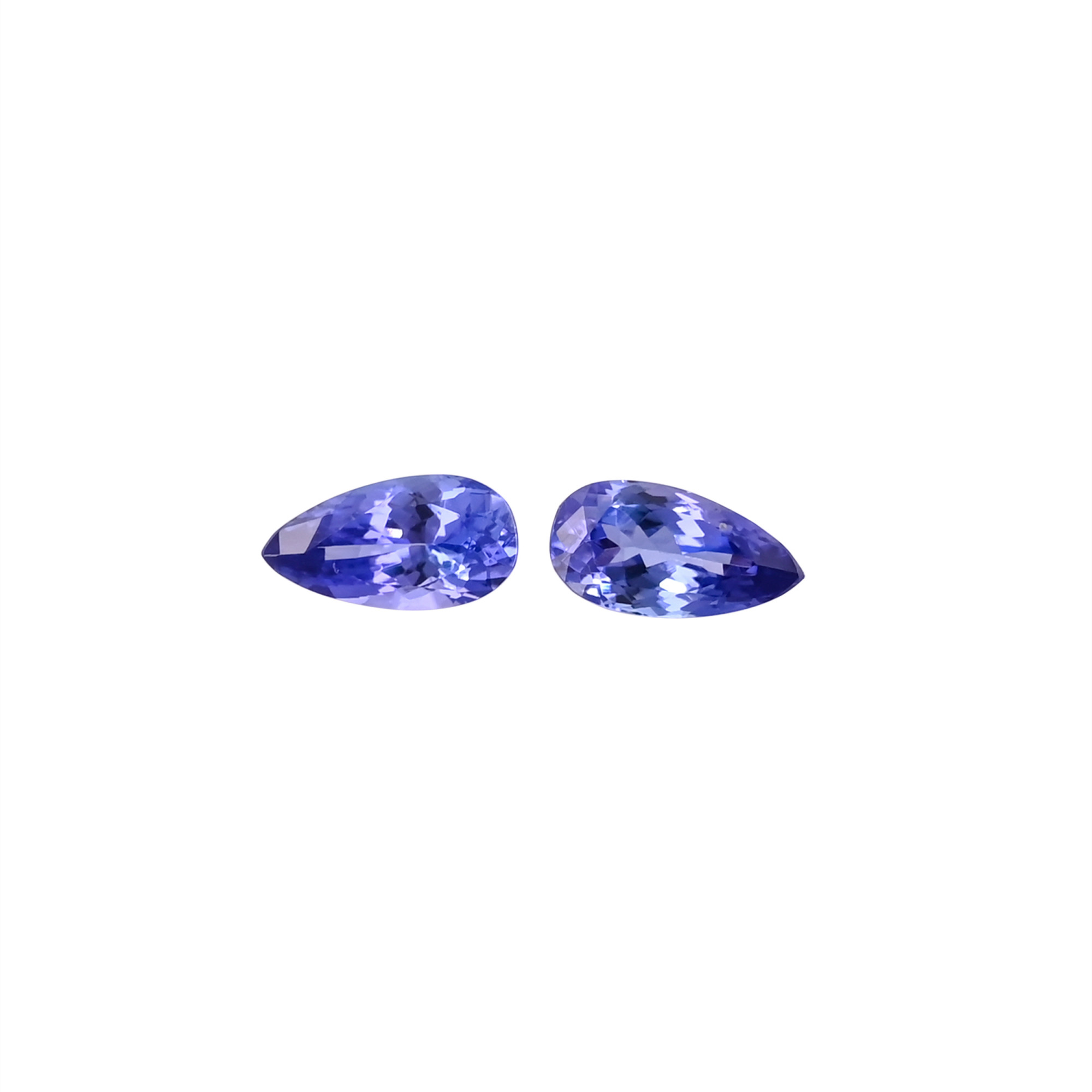 Natural tanzanite 5x10 mm pear cut loose gemstones pair for making earrings