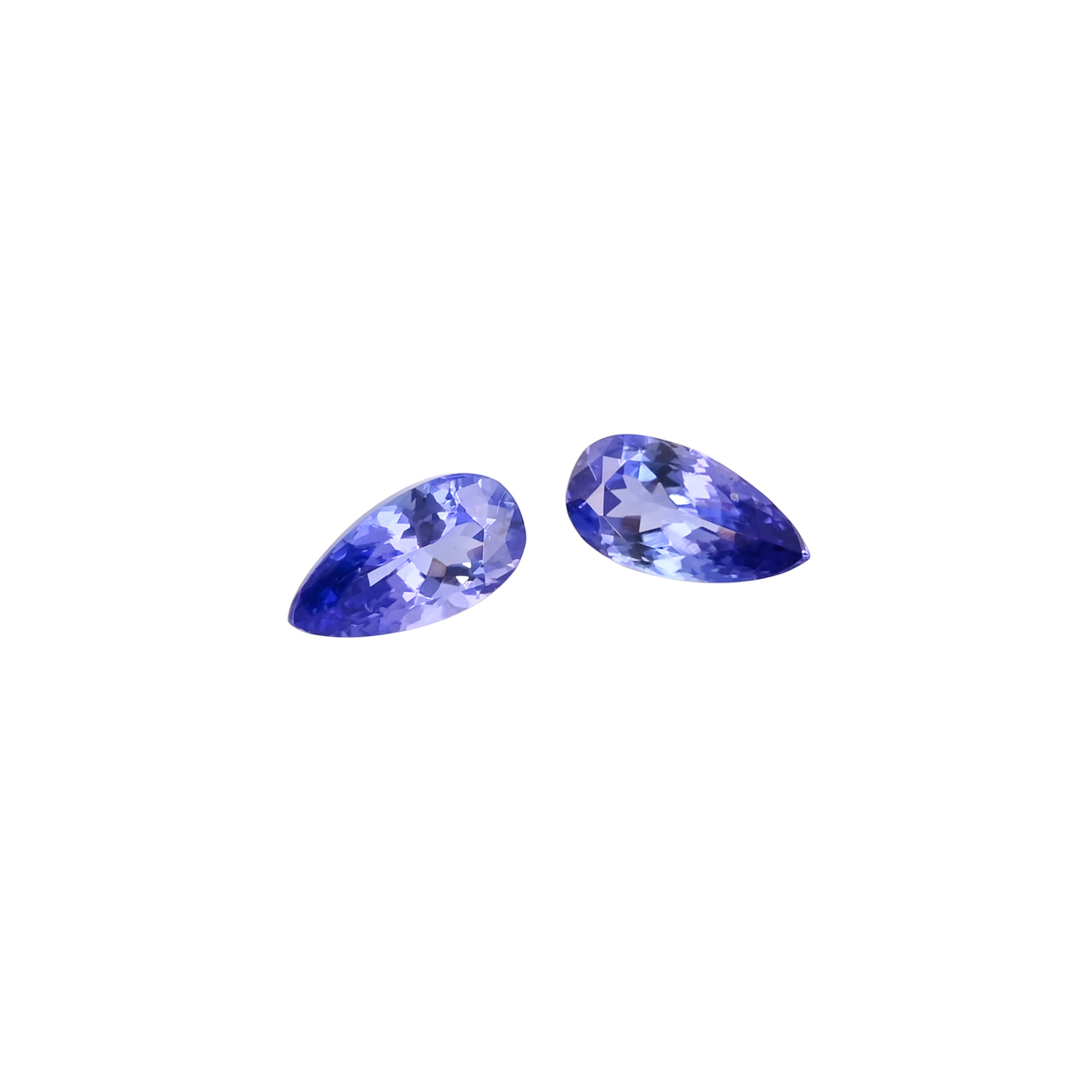 Natural tanzanite 5x10 mm pear cut loose gemstones pair for making earrings
