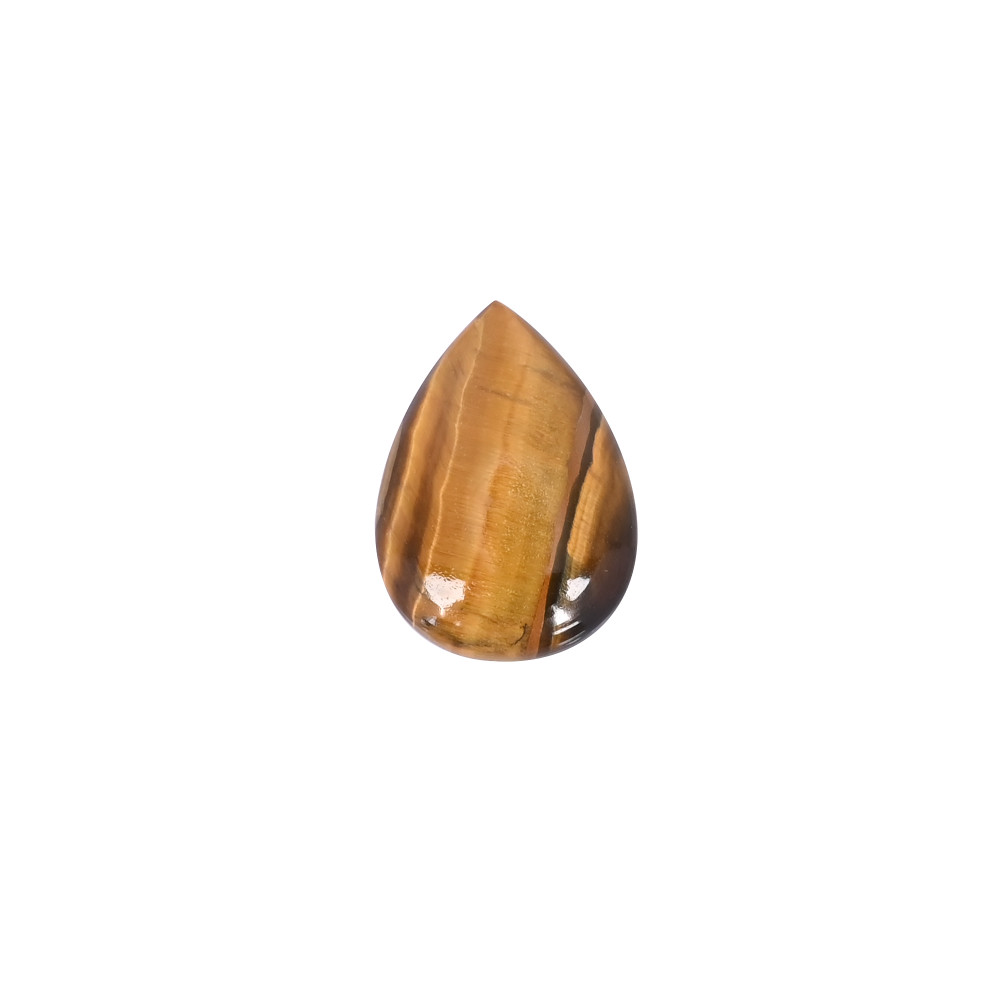 Image of Natural Tiger Eye Pear Shape Gemstone Cabochon Cut 28x20mm 23Carat Customizable for Jewelry Making