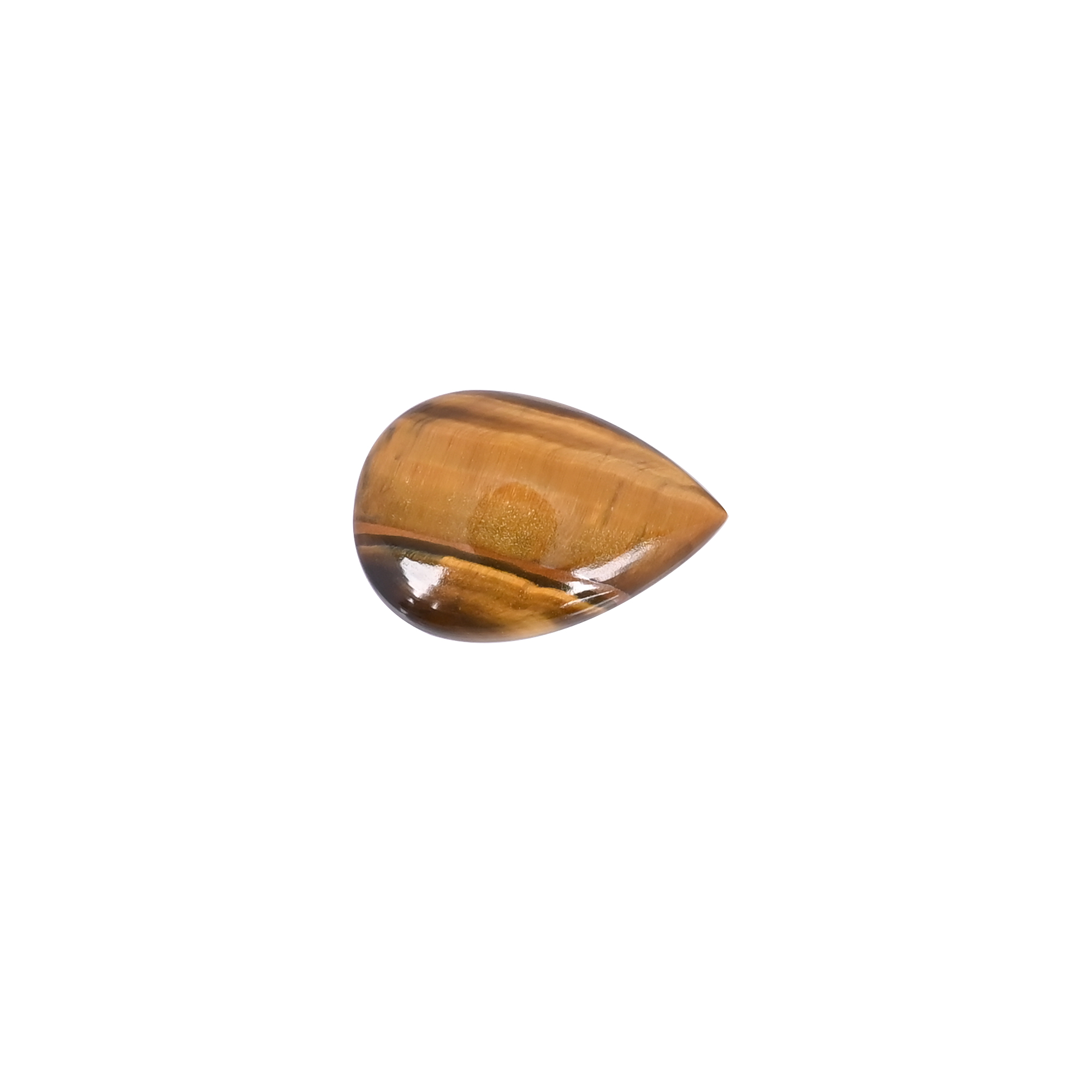 Natural Tiger Eye Pear Shape Gemstone Cabochon Cut 28x20mm 23Carat Customizable for Jewelry Making