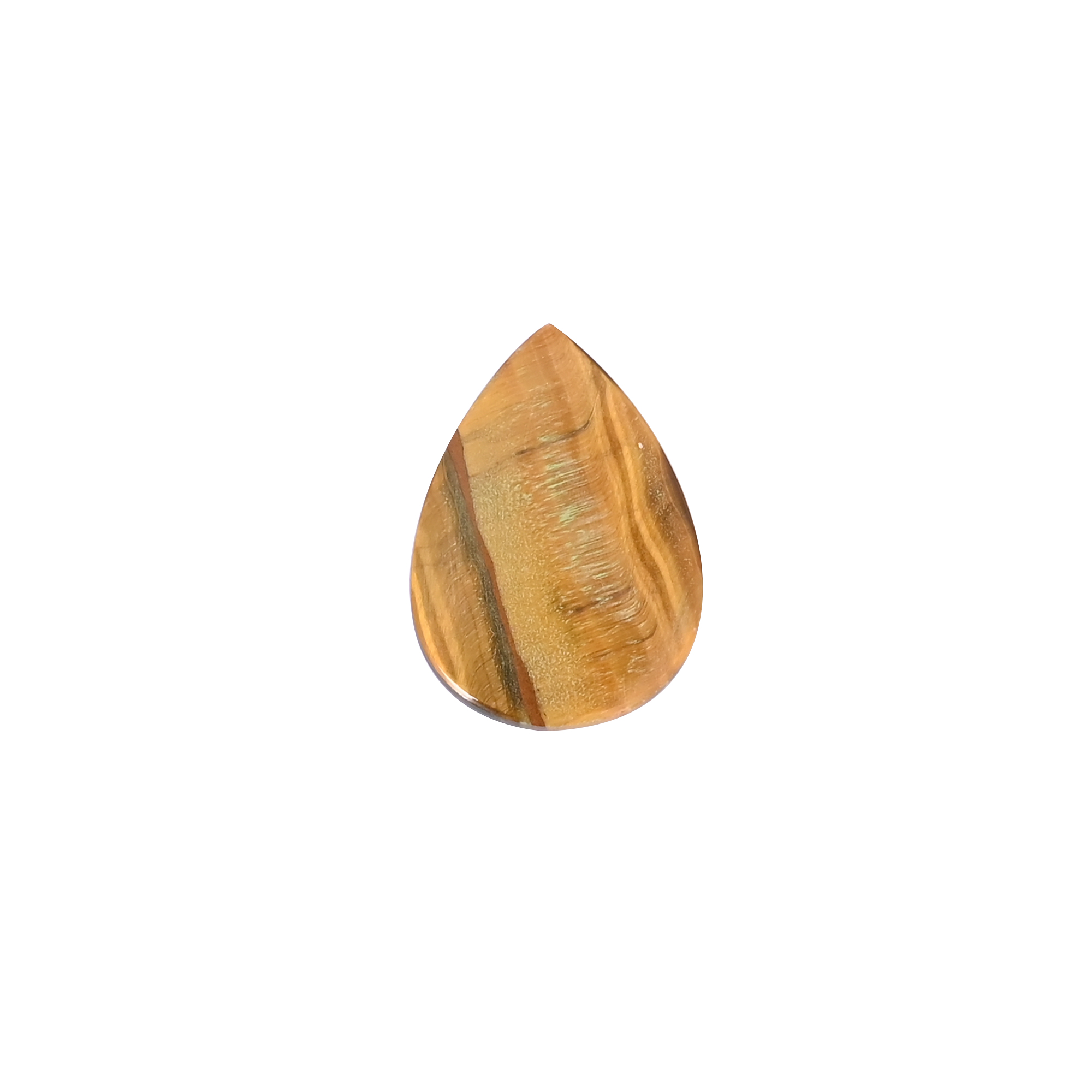 Natural Tiger Eye Pear Shape Gemstone Cabochon Cut 28x20mm 23Carat Customizable for Jewelry Making