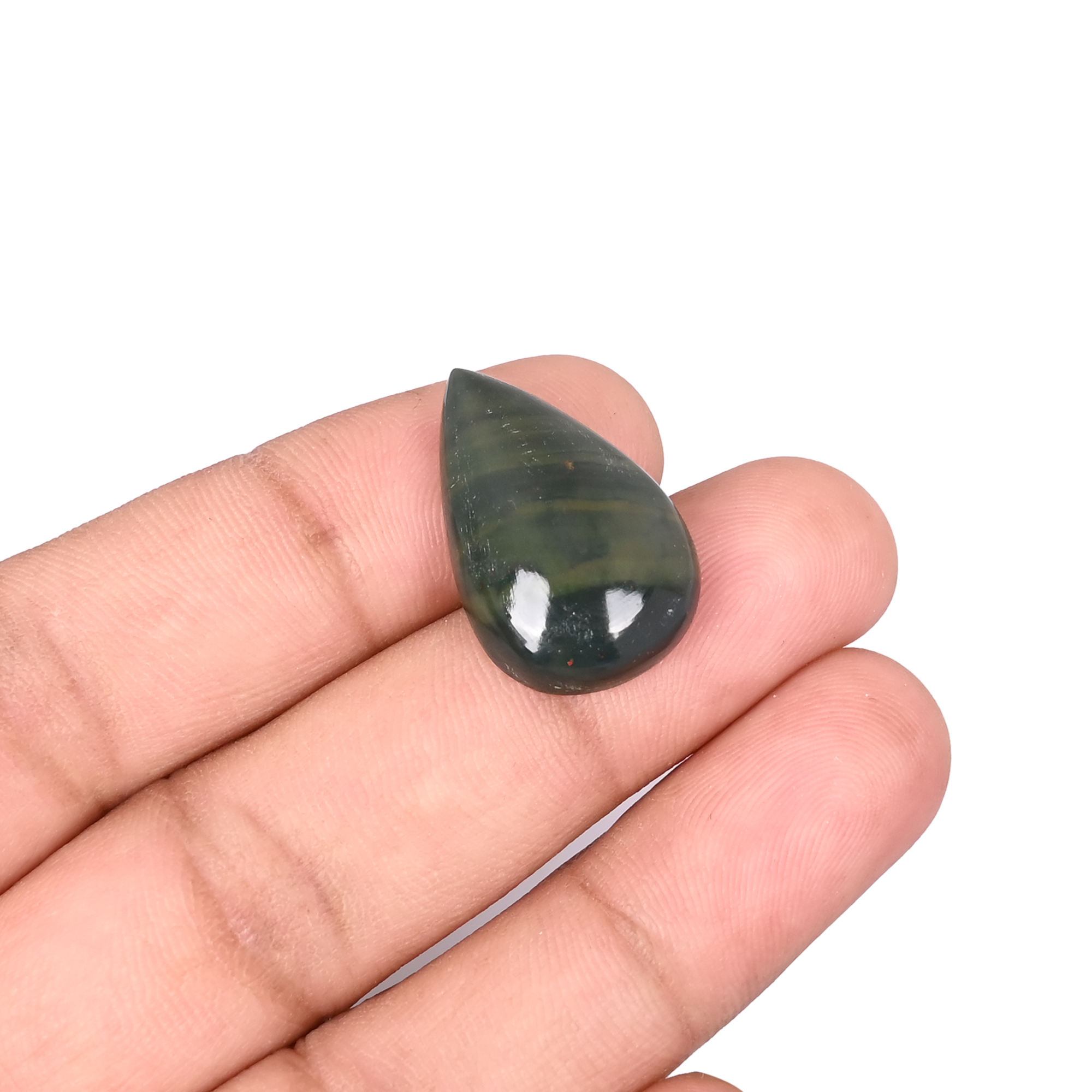 Natural Golden Sheen Obsidian Pear Shape Cabochon Polished Loose Gemstone for Jewelry Making