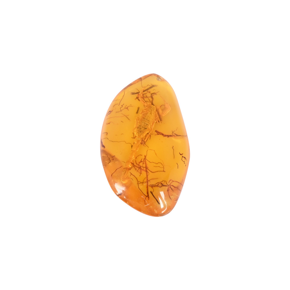 Image of Ishu Gems AA Quality Lab Created Synthetic Amber 63x37mm Uneven Shape Gemstone 108.15g Natural Treatments Customizable Women's