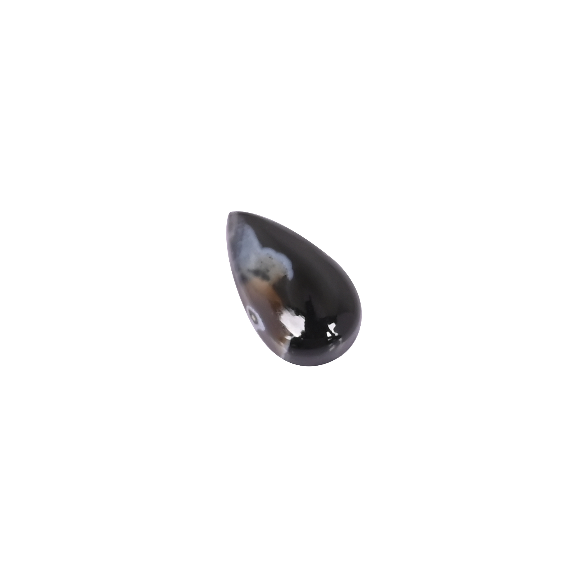 Natural Black Sardonyx Pear Shape Cabochon Gemstone 19x11mm High Quality Loose Gemstone for Jewelry Making