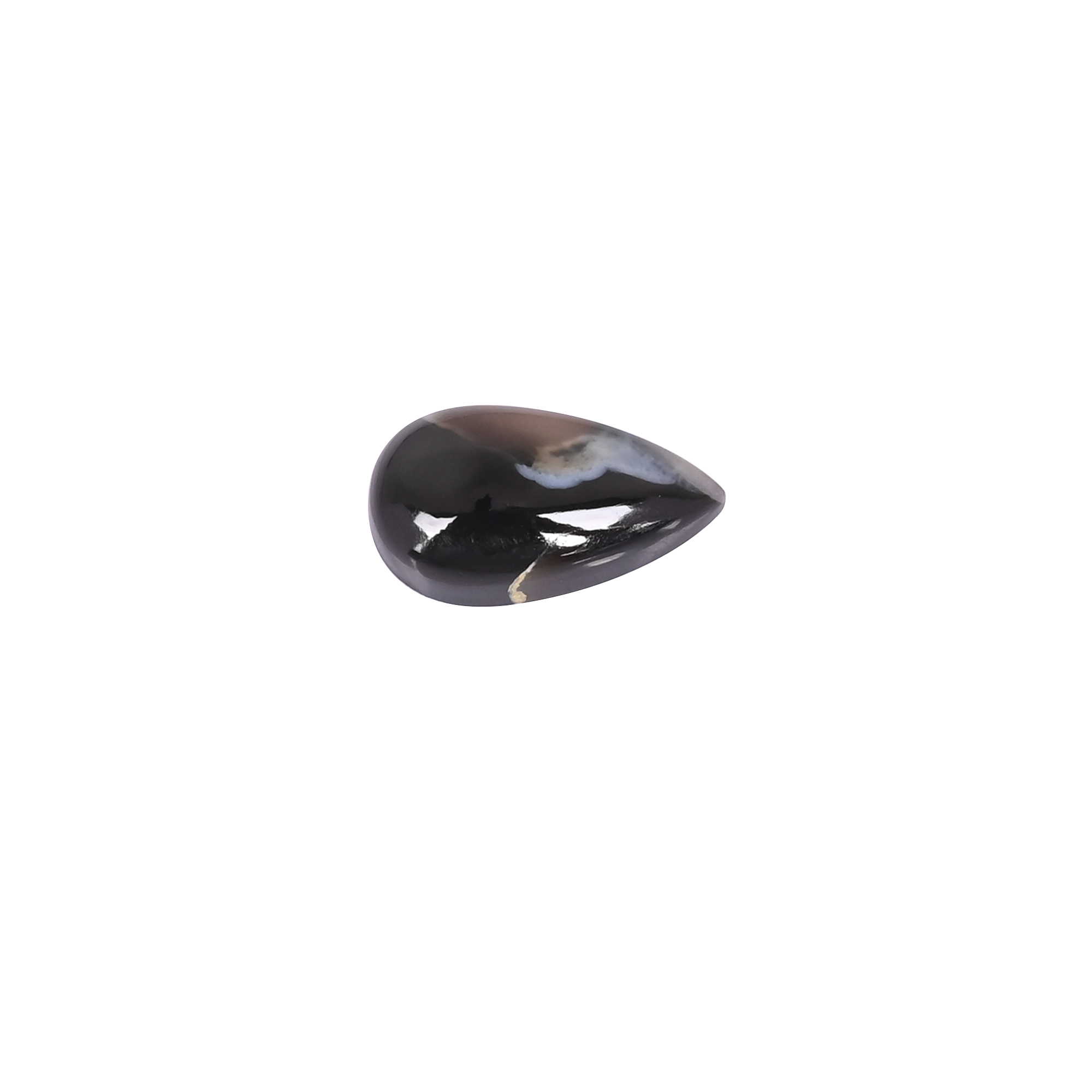 Natural Black Sardonyx Pear Shape Cabochon Gemstone 19x11mm High Quality Loose Gemstone for Jewelry Making