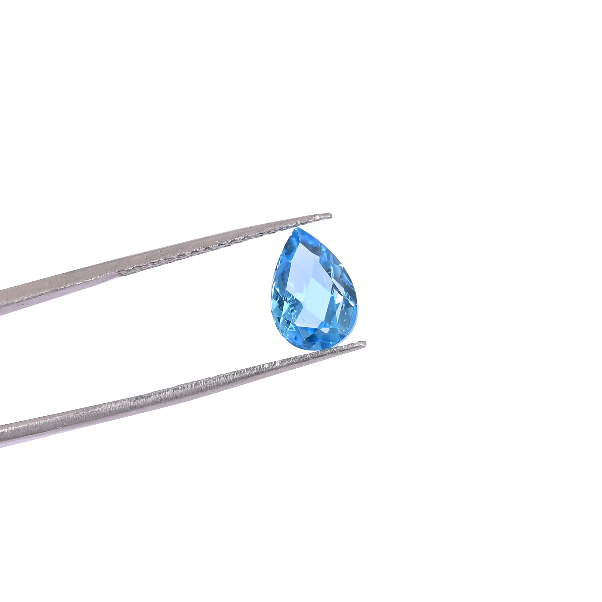 Natural Blue Topaz Pear Cut Faceted Gemstone 10x4mm 285 Carat Premium Loose Stone Custom Orders Acceptable for Jewelry Making