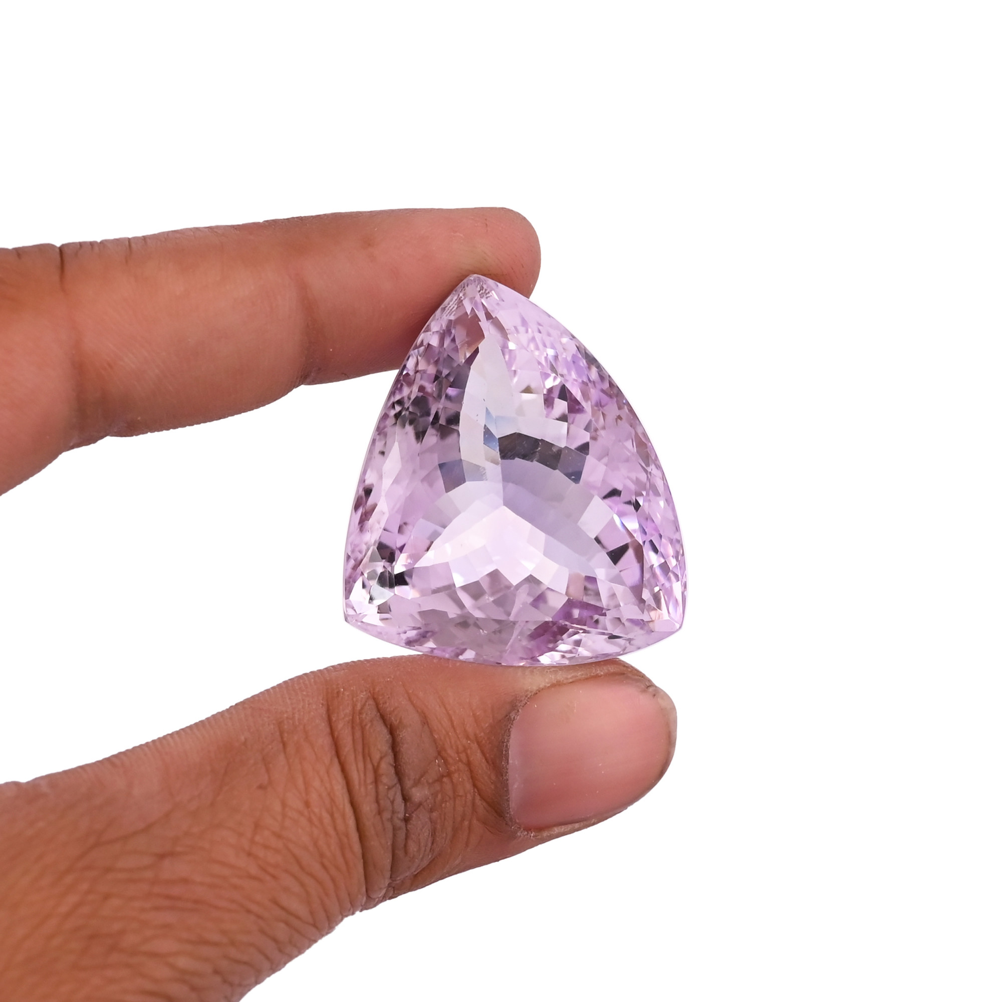 Natural Pink Amethyst 35X31MM Trillion Normal Cut 11910Cts 1 Piece Gemstone For Making Jewelry
