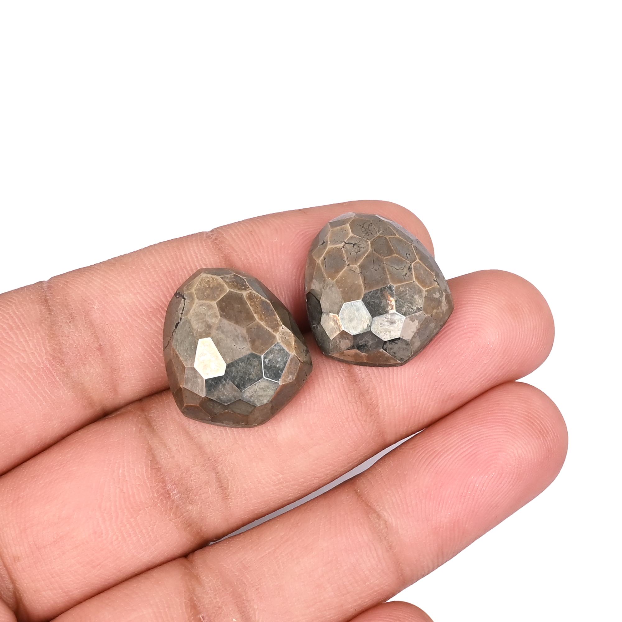 Natural Pyrite Gemstone 20x17mm Football Cut 3590Cts Best Quality Gemstone for Jewelry by Ishu Gems Customizable