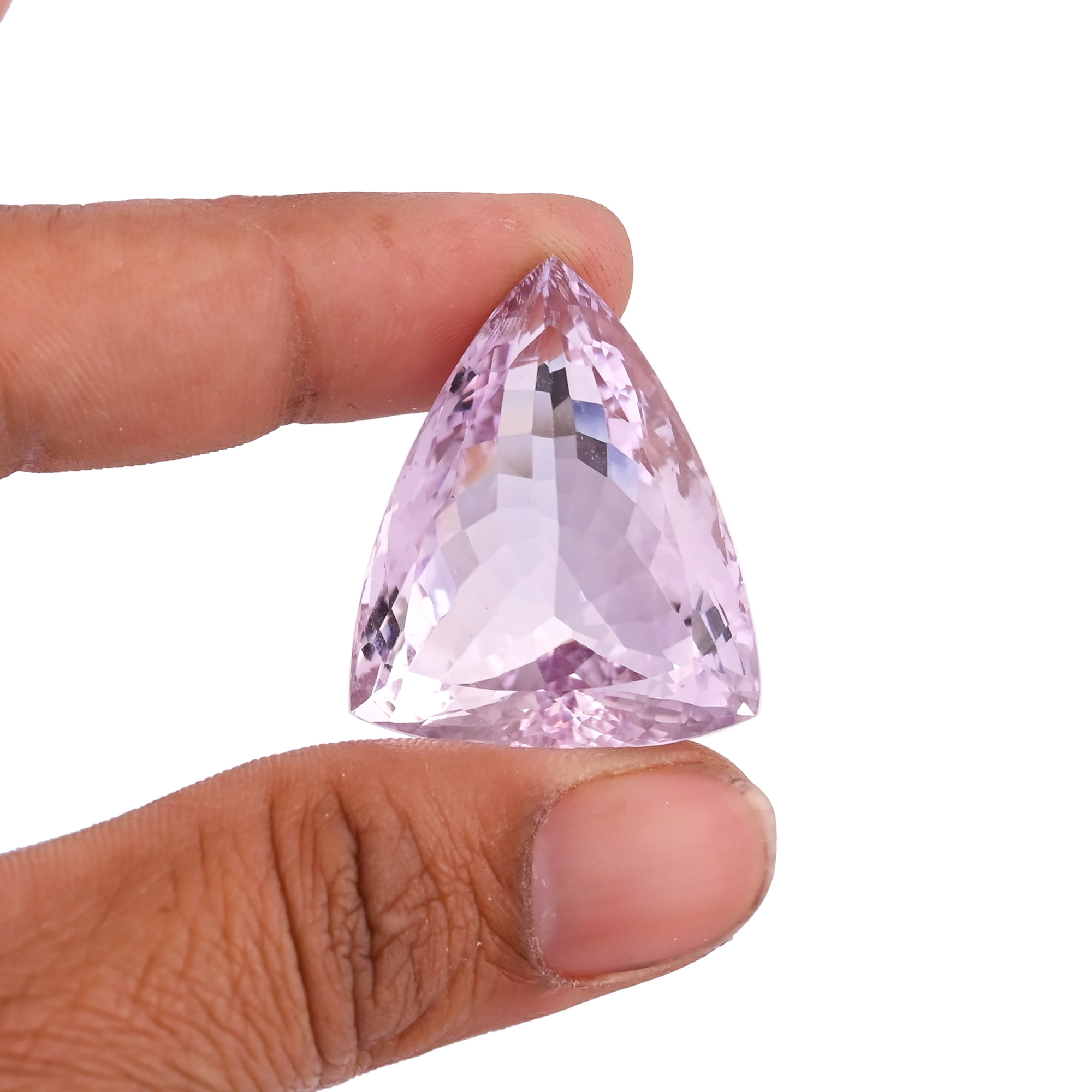 Natural Pink Amethyst 26X32MM Trillion Normal Cut 7155 Cts 1 Piece Gemstone For Making Jewelry