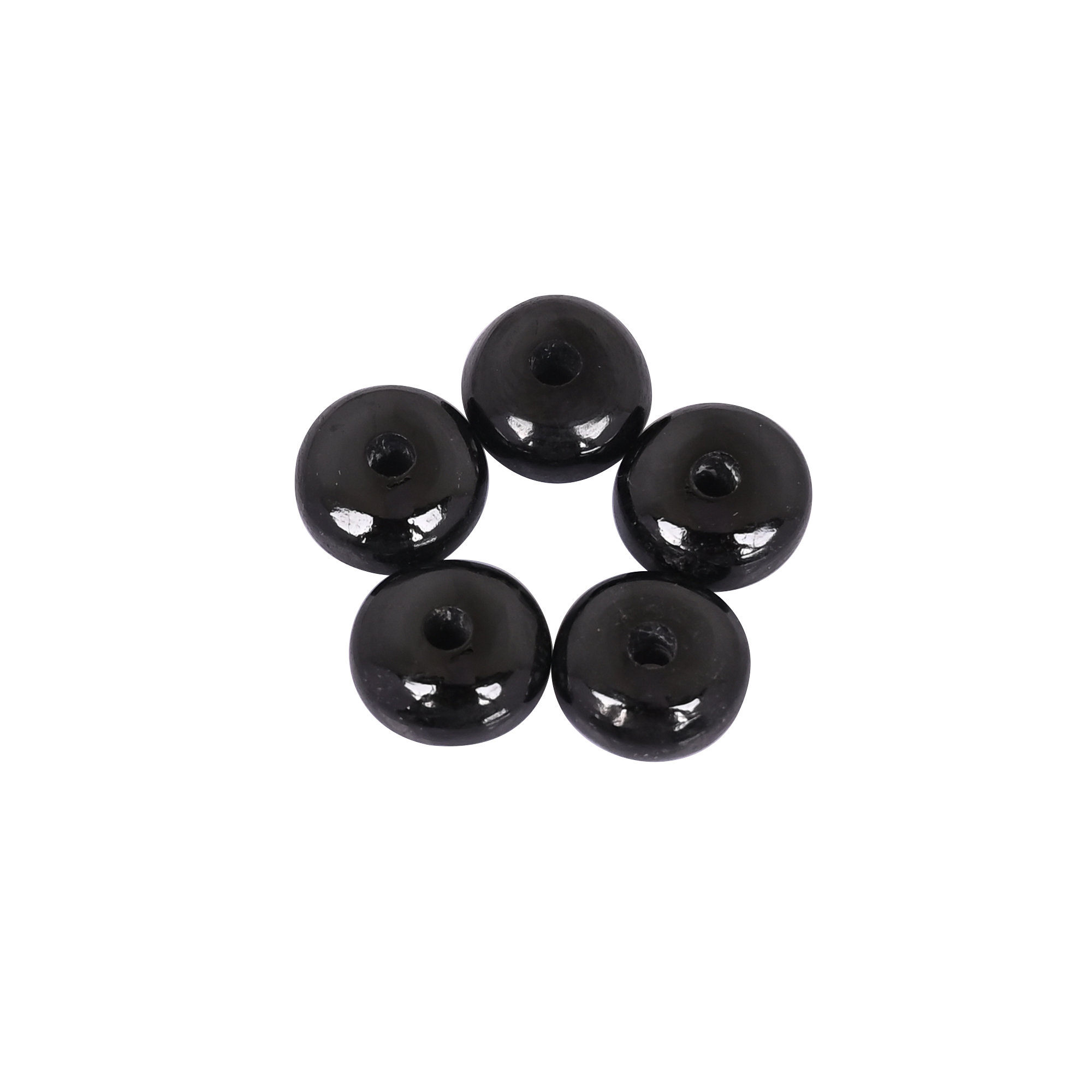 Natural Hypersthene Polished Roundel Gemstone Beads 14x8x3mm 1555 Carat for Jewelry Making