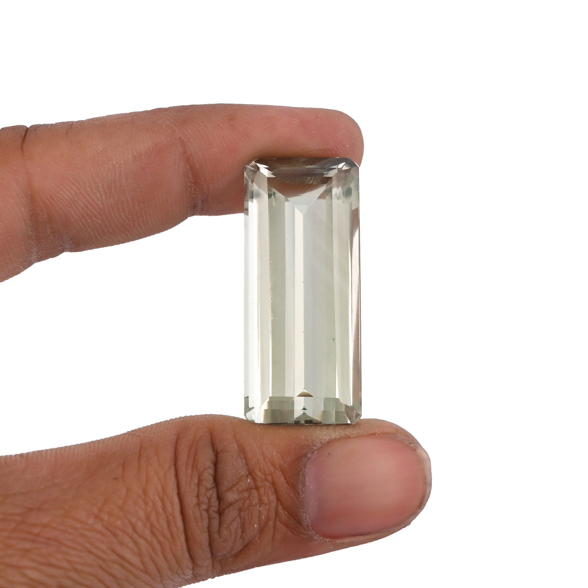 Natural Green Amethyst 36X15MM Baguette Normal Cut 5740Cts 1Piece Gemstone For Making Jewelry