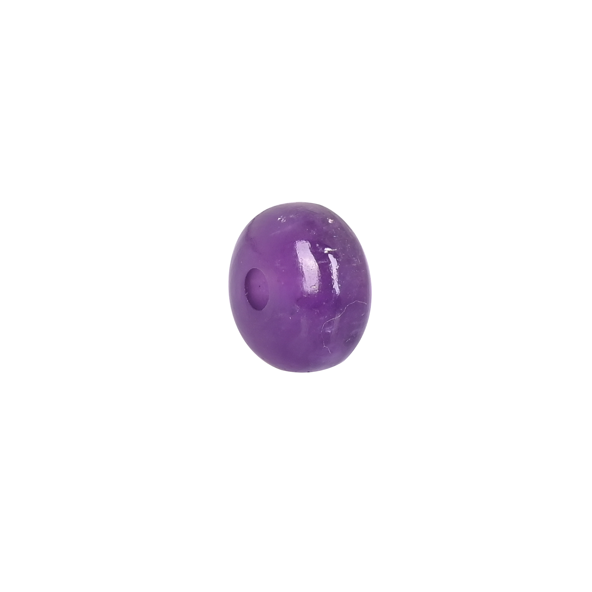Natural Purple Amethyst Beads Polished Roundel Gemstone Beads for Jewelry Making