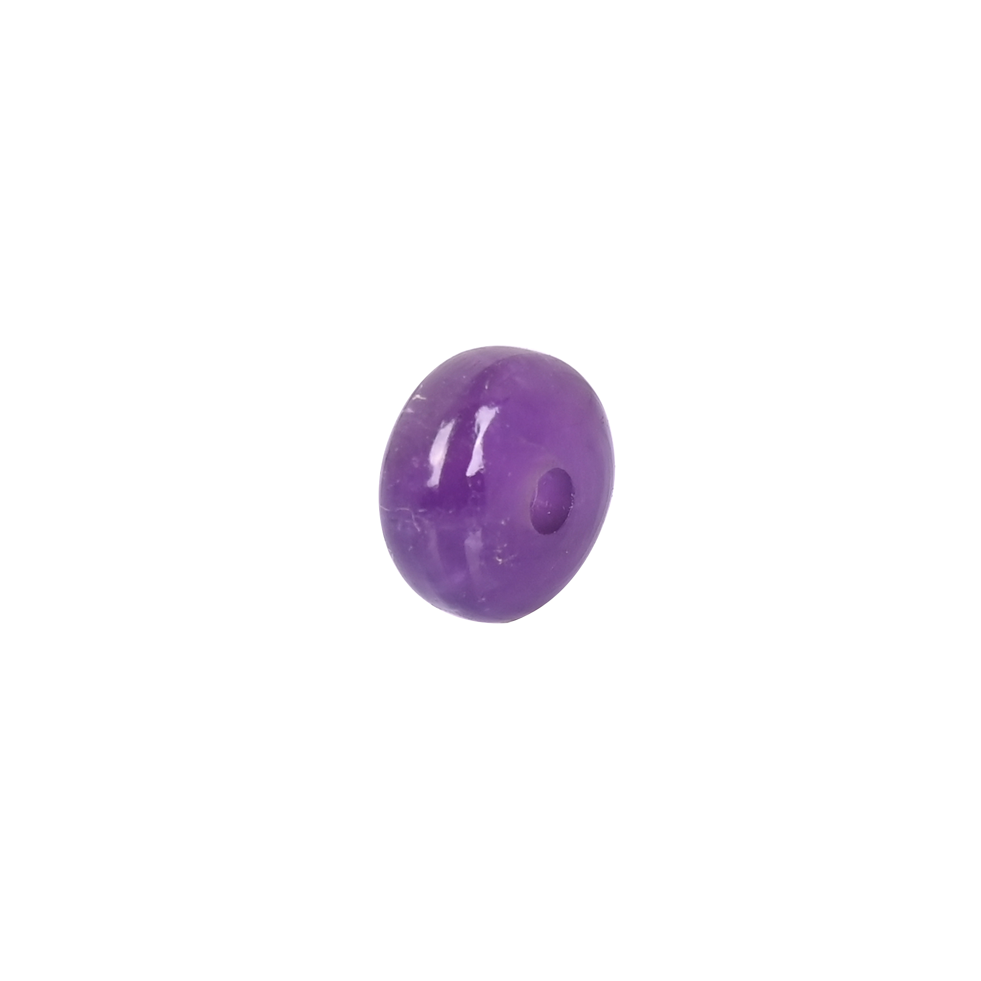 Natural Purple Amethyst Beads Polished Roundel Gemstone Beads for Jewelry Making