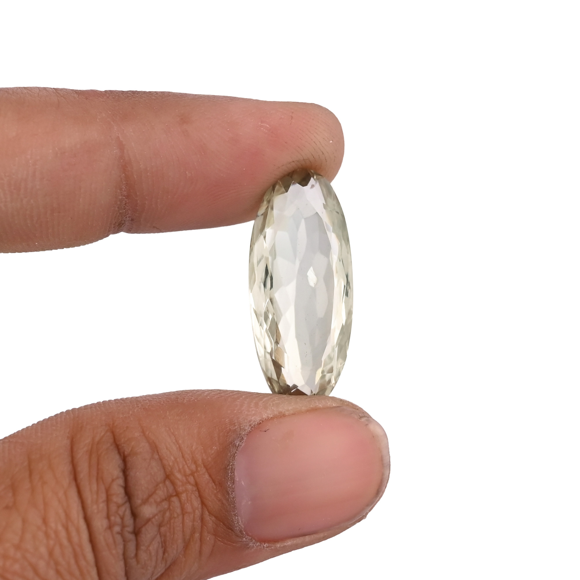 Natural Green Amethyst 25X10MM Oval Normal Cut 1360Cts 1Piece Gemstone For Making Jewelry