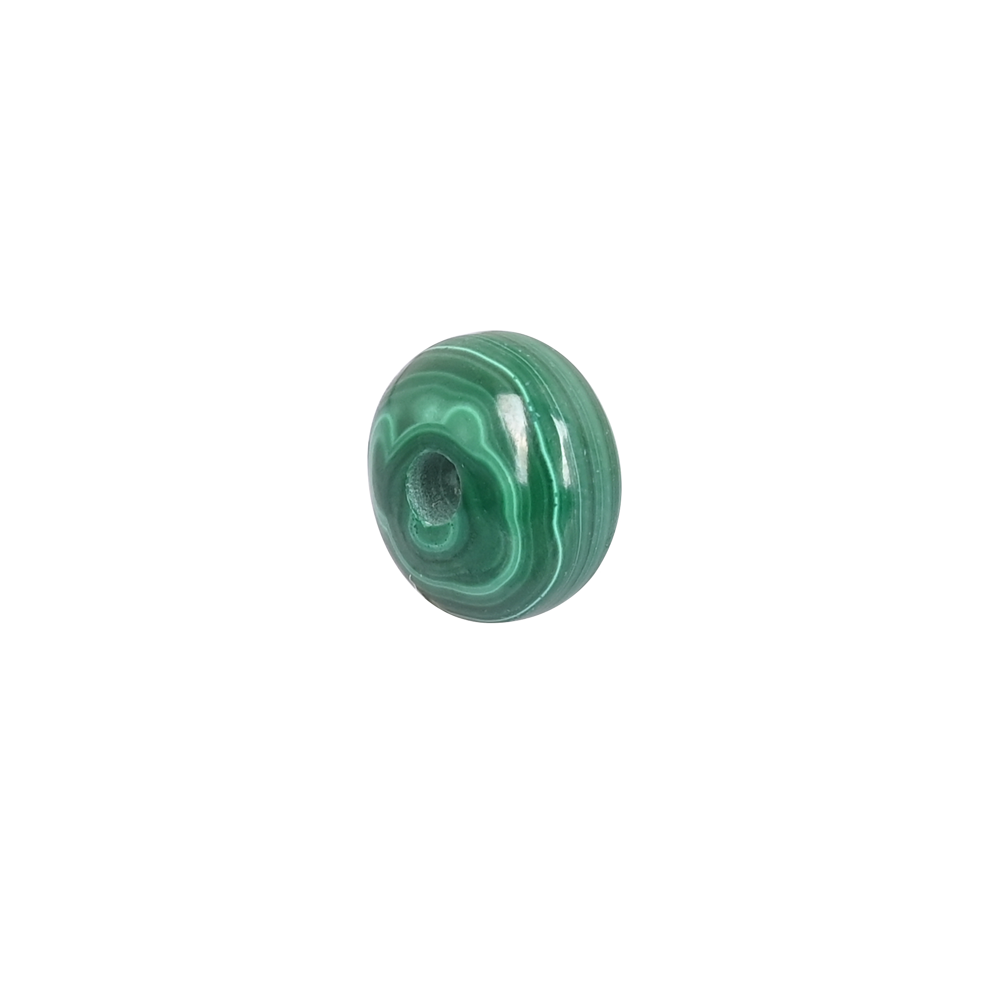 Natural Malachite Roundel Beads Premium Polished Loose Gemstone 14x8x3mm 1765 Carat with Hole Diameter for Jewelry Making
