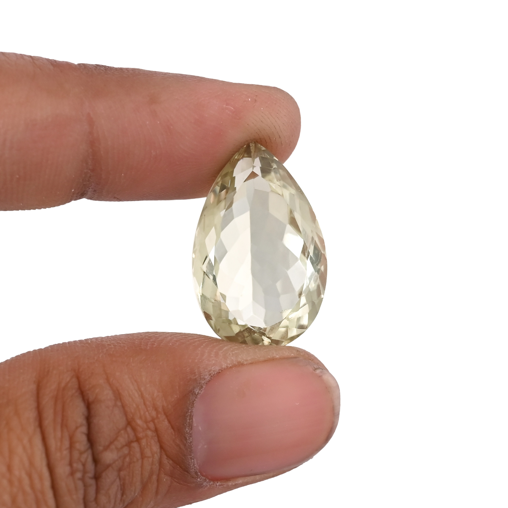 Natural Green Amethyst 22X14MM Pear Normal Cut 1945Cts 1Piece Gemstone For Making Jewelry