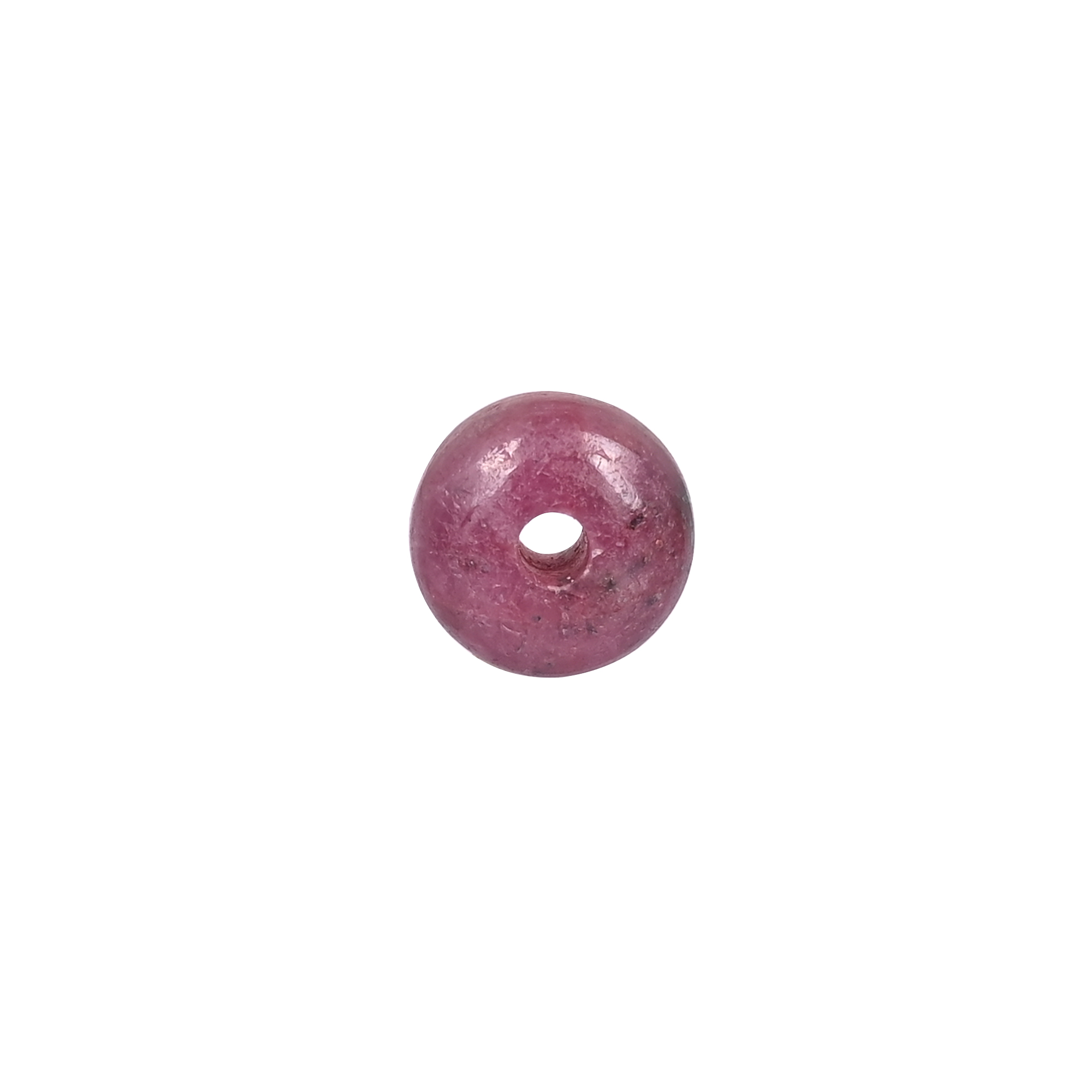 Natural Ruby Corundum Beads Polished Roundel Gemstone Beads for Jewelry Making