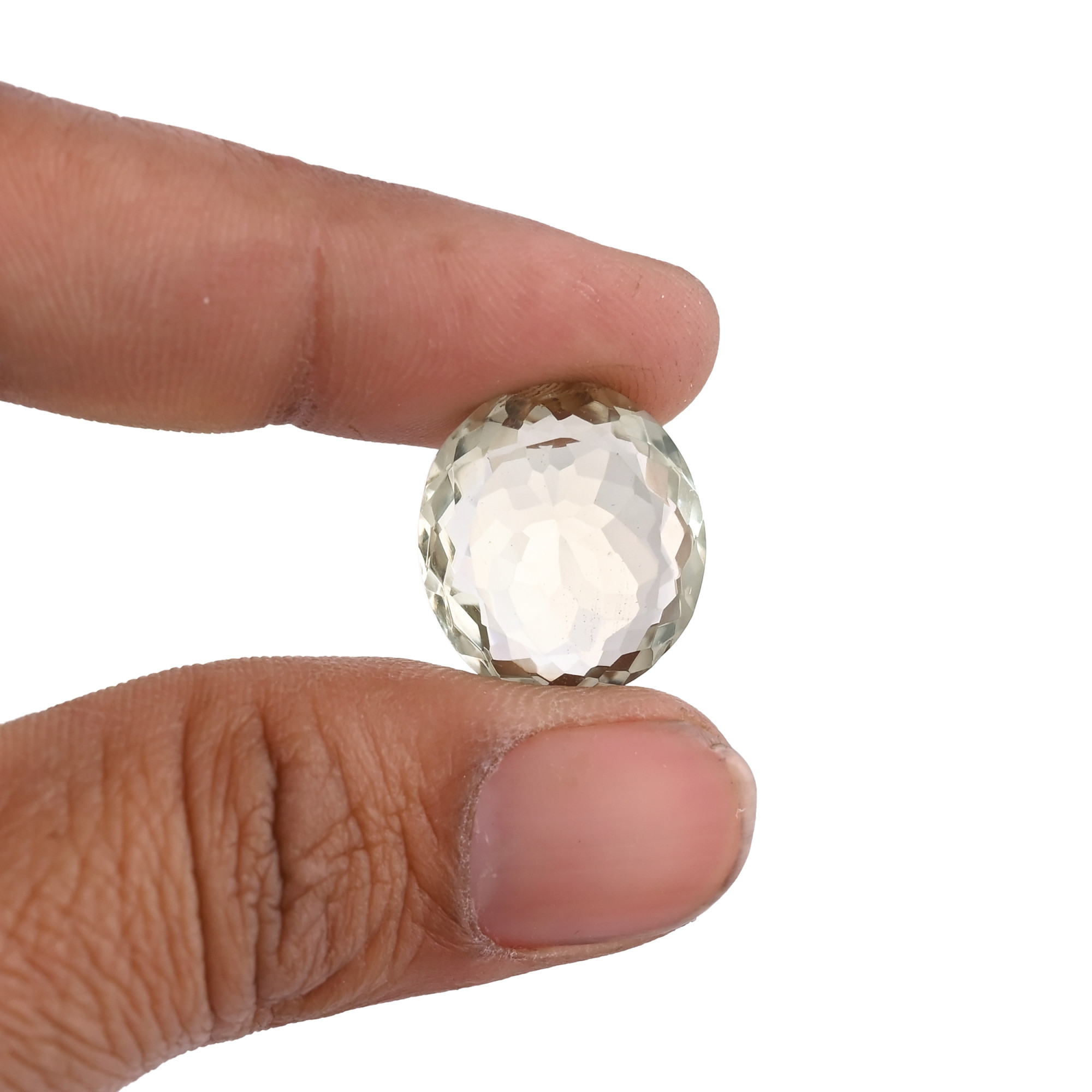 Natural Green Amethyst 18X17MM Oval Normal Cut 1375Cts 1Piece Gemstone For Making Jewelry