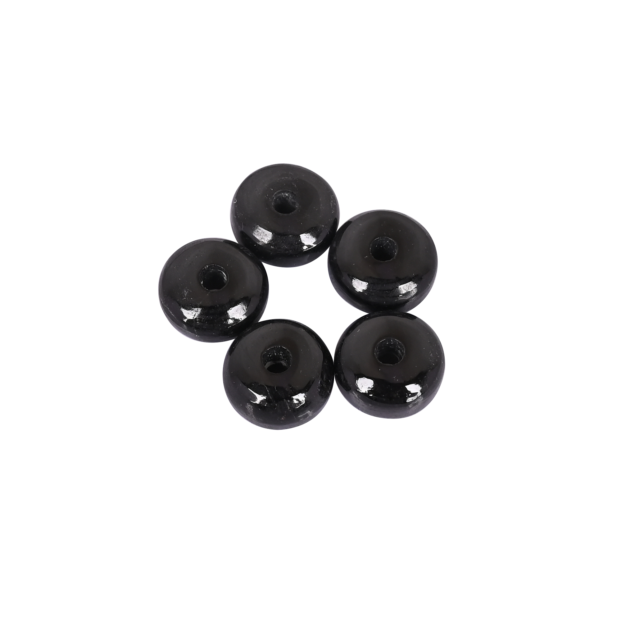 Natural Hypersthene Beads Polished Roundel Gemstone Beads for Jewelry Making