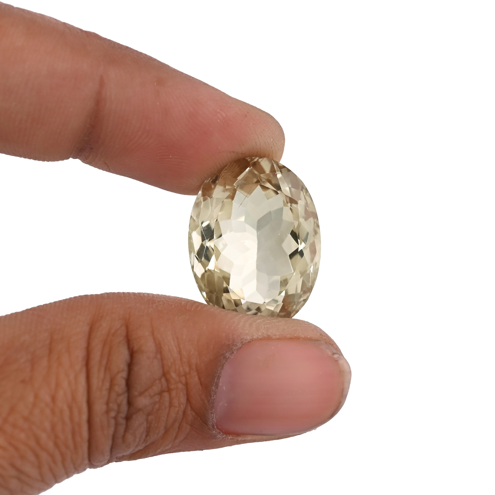 Natural Green Amethyst 18X15MM Oval Normal Cut 1960Cts 1Piece Gemstone For Making Jewelry