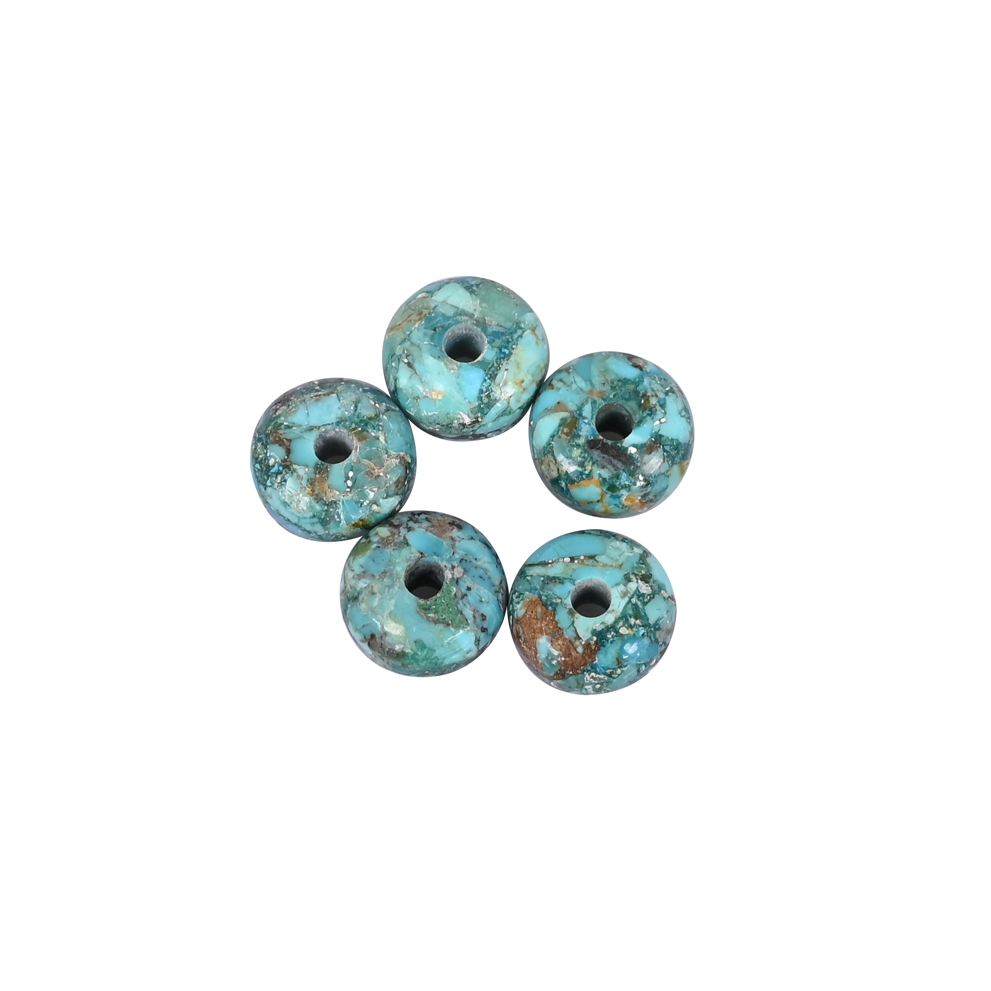 Natural Turquoise Polished Roundel Gemstone Beads 14x8x3mm 915 Carat for Jewelry Making