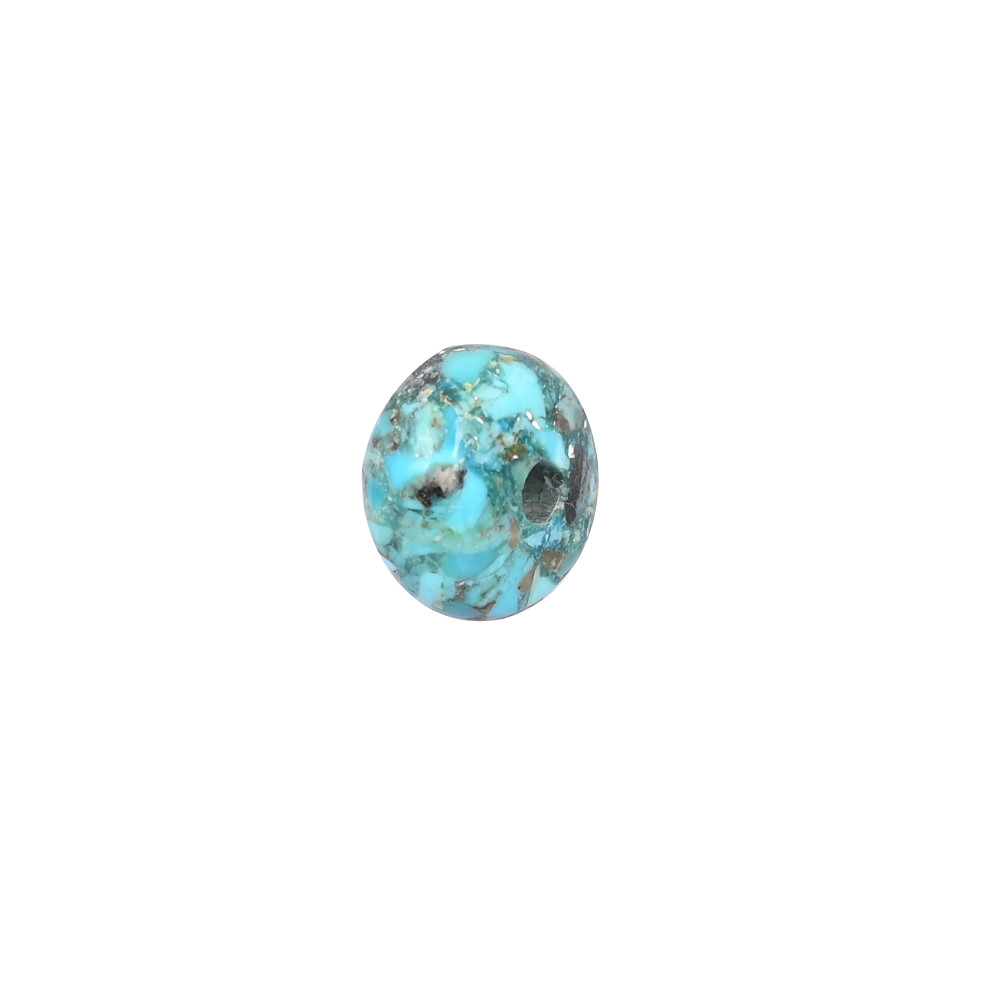 Image of Natural Turquoise Polished Roundel Gemstone Beads 14x8x3mm 9.15 Carat for Jewelry Making