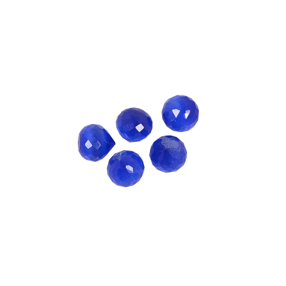 Image of Natural Blue Chalcedony Drop Shape Gemstone 8x8mm Faceted Cut 3.60 Carat Loose Stone for Jewelry Making by Ishu Gems