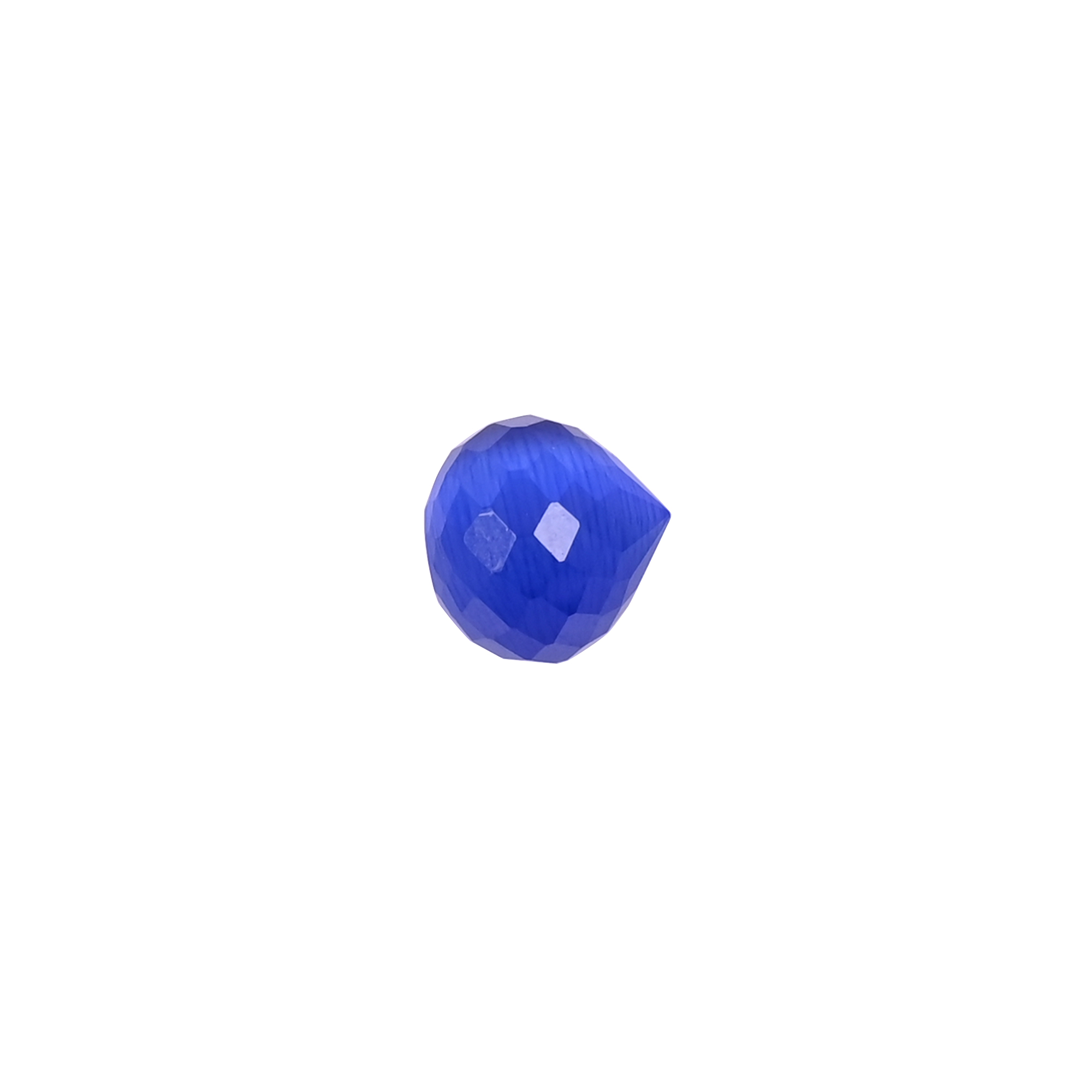 Natural Blue Chalcedony Drop Shape Gemstone 8x8mm Faceted Cut 360 Carat Loose Stone for Jewelry Making by Ishu Gems