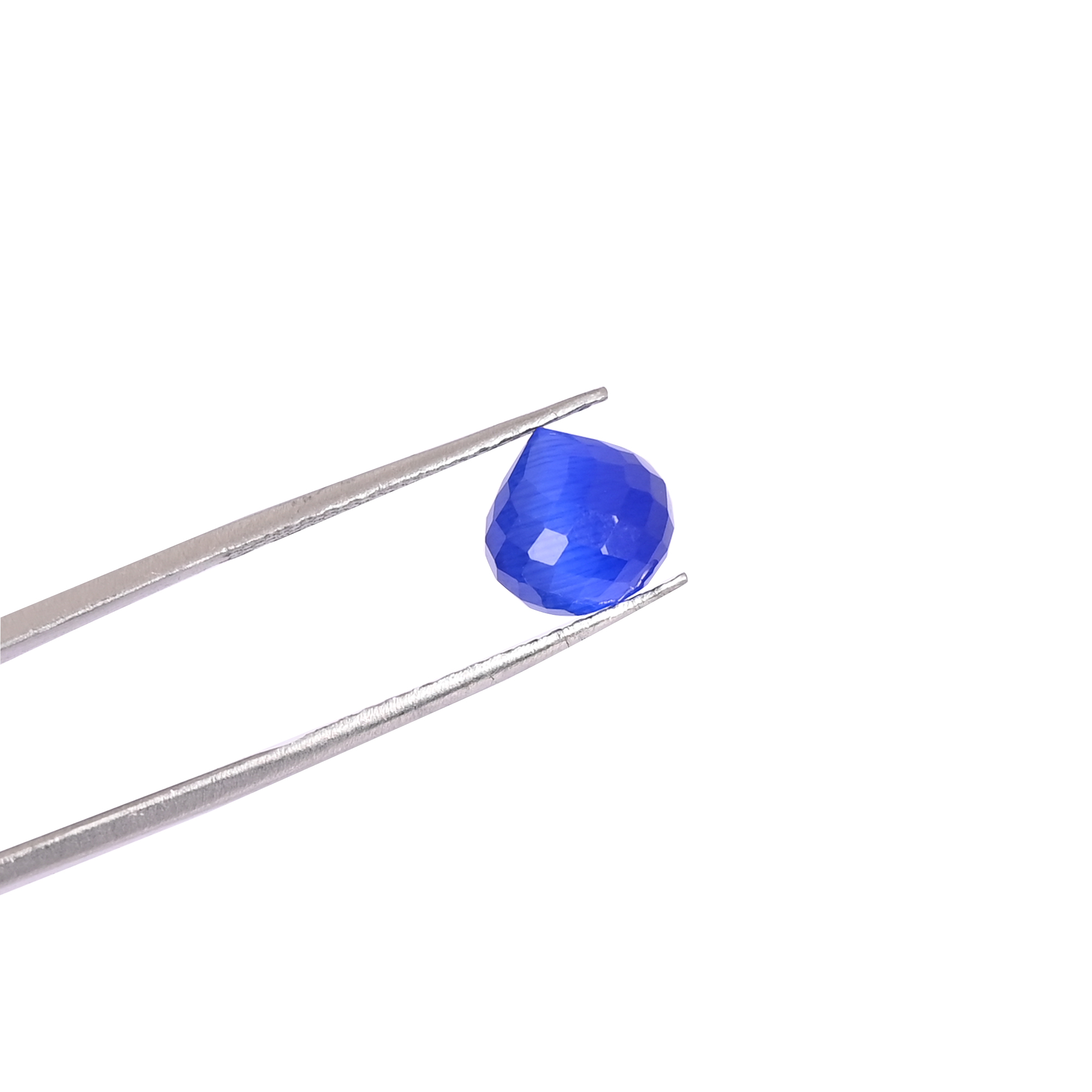 Natural Blue Chalcedony Drop Shape Gemstone 8x8mm Faceted Cut 360 Carat Loose Stone for Jewelry Making by Ishu Gems