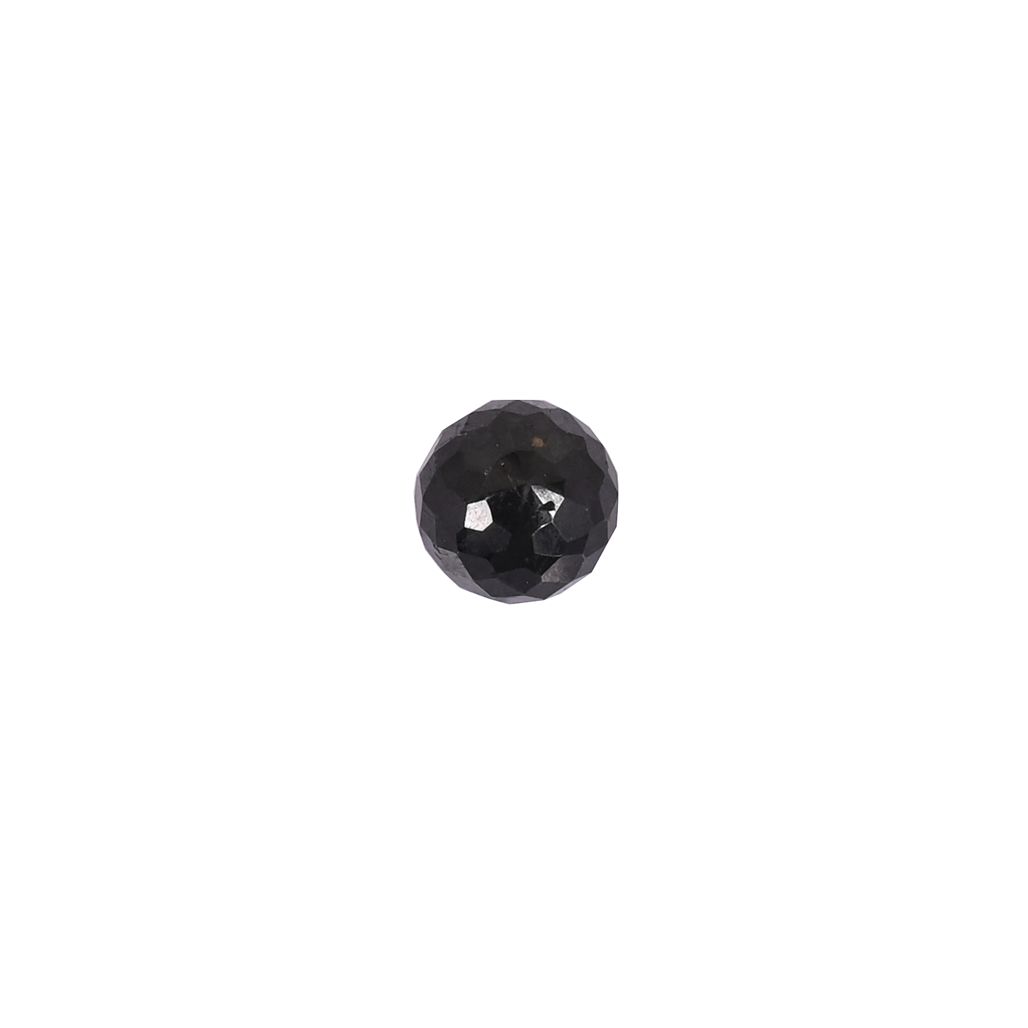 Natural Black Onyx Gemstone 8x8mm Ball Faceted Round Loose Stone for Jewelry Making