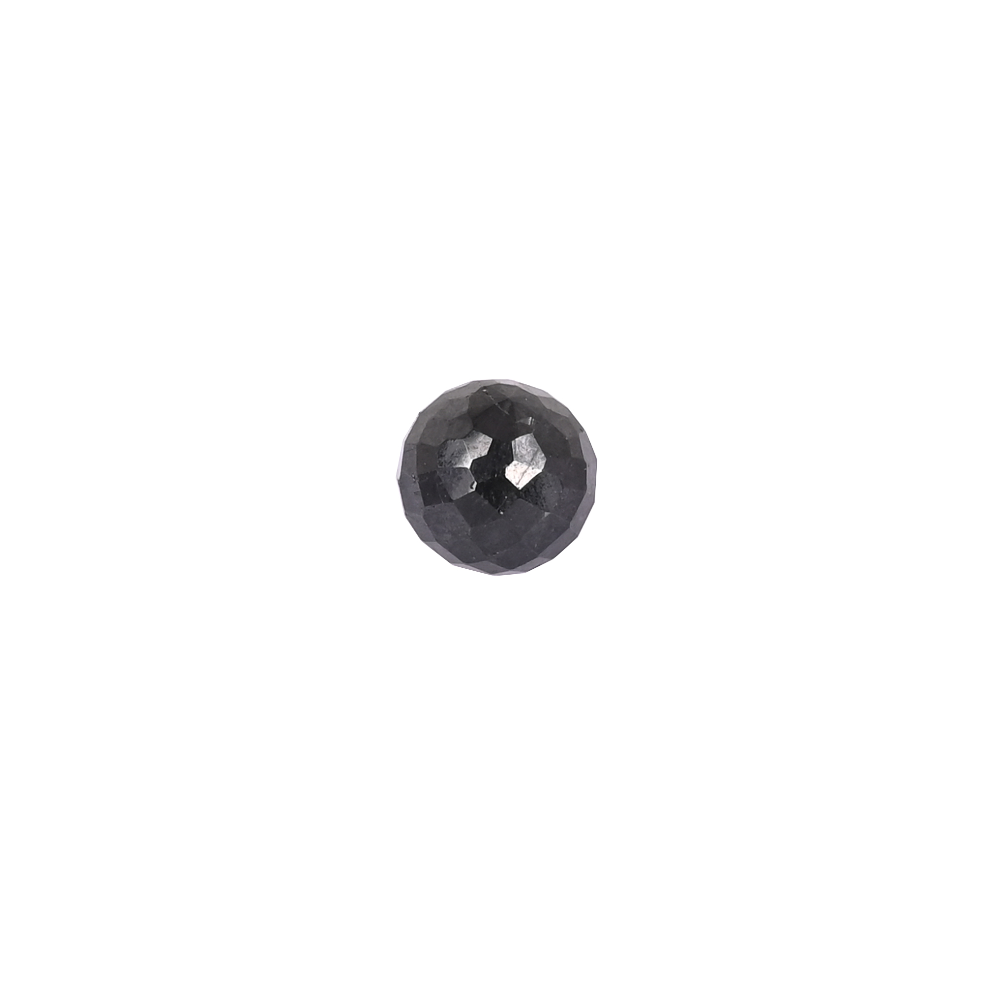 Natural Black Onyx Gemstone 8x8mm Ball Faceted Round Loose Stone for Jewelry Making