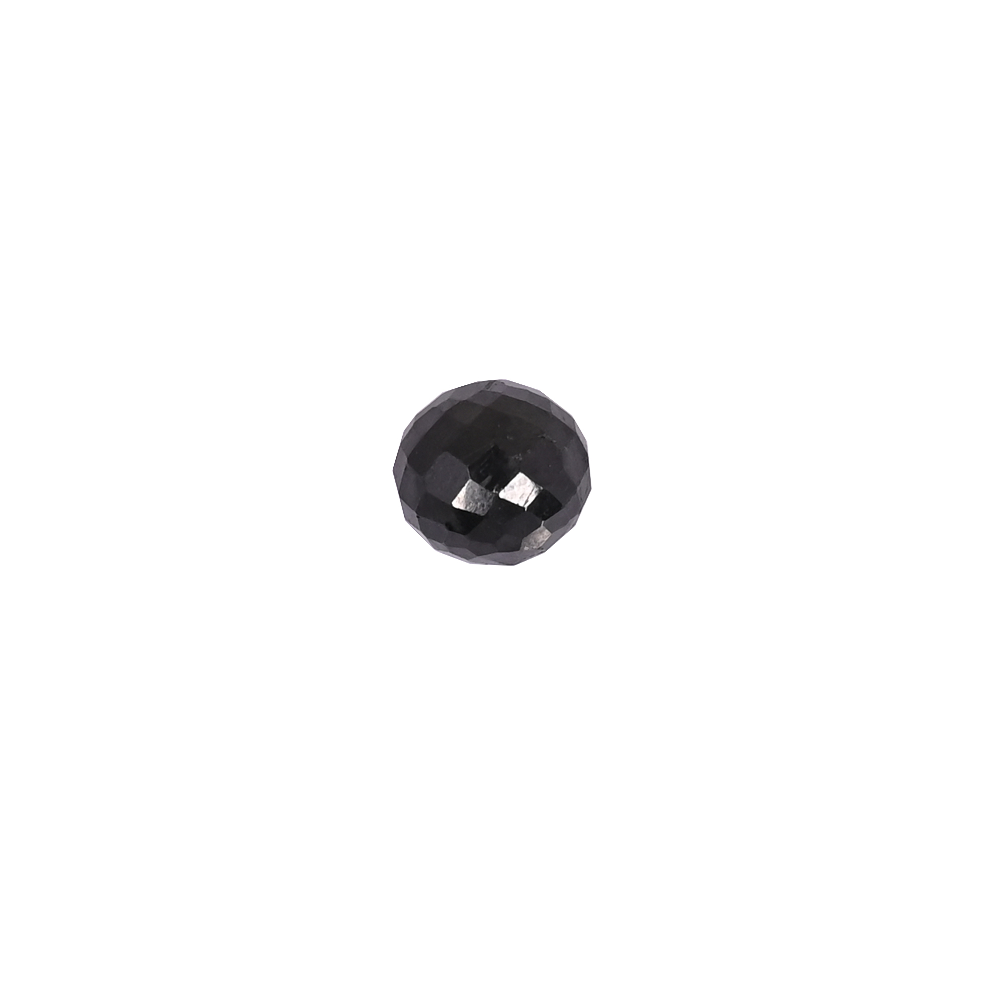 Natural Black Onyx Gemstone 8x8mm Ball Faceted Round Loose Stone for Jewelry Making